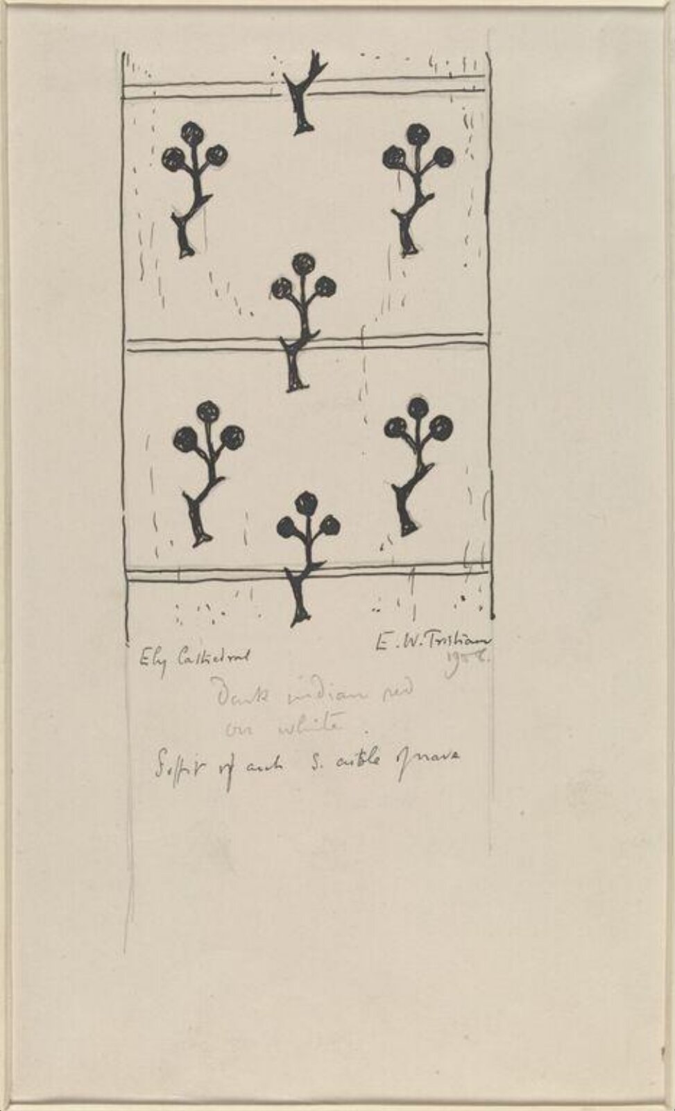Drawing, Ernest William Tristram, 1908