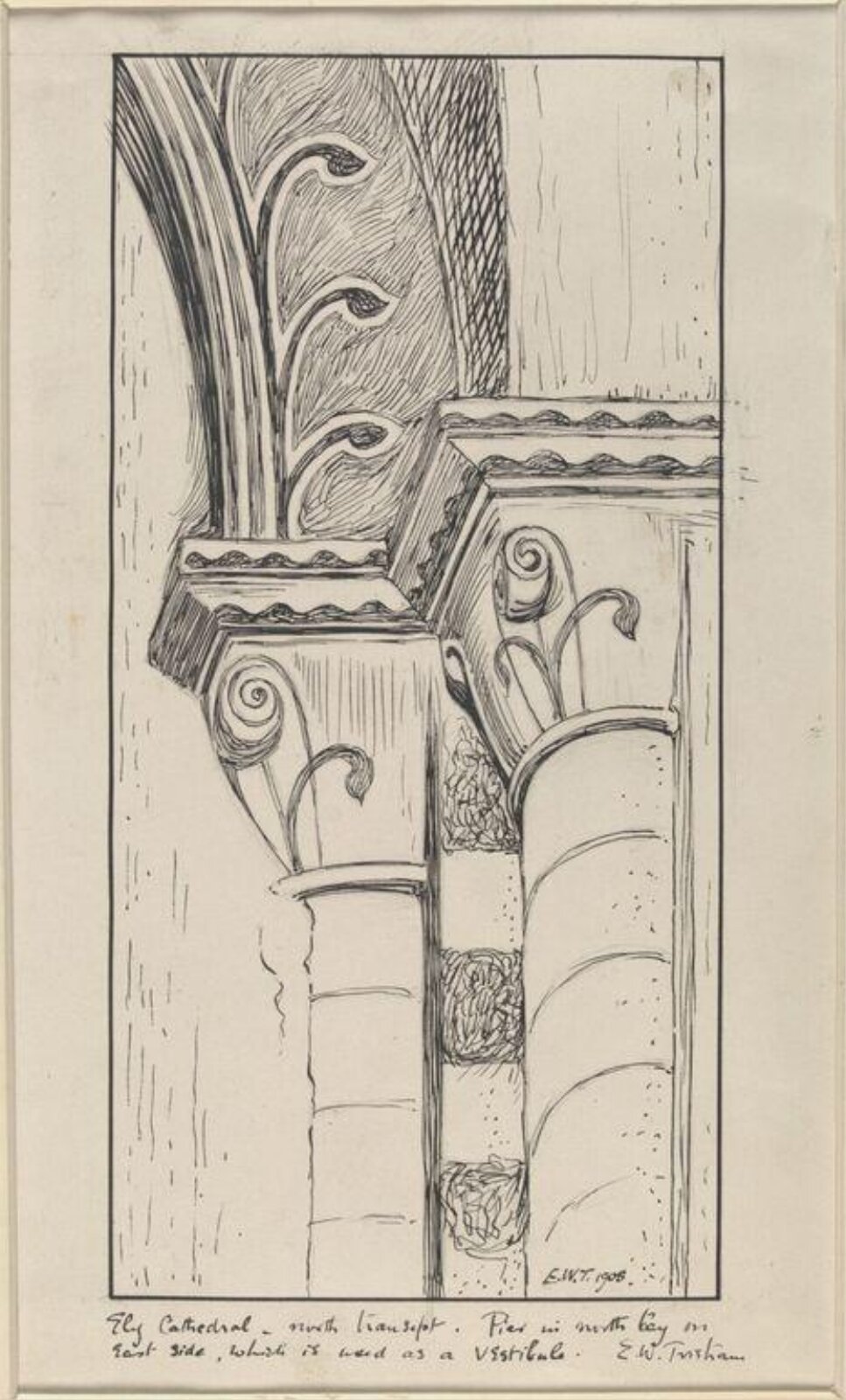 Drawing, Ernest William Tristram, 1908