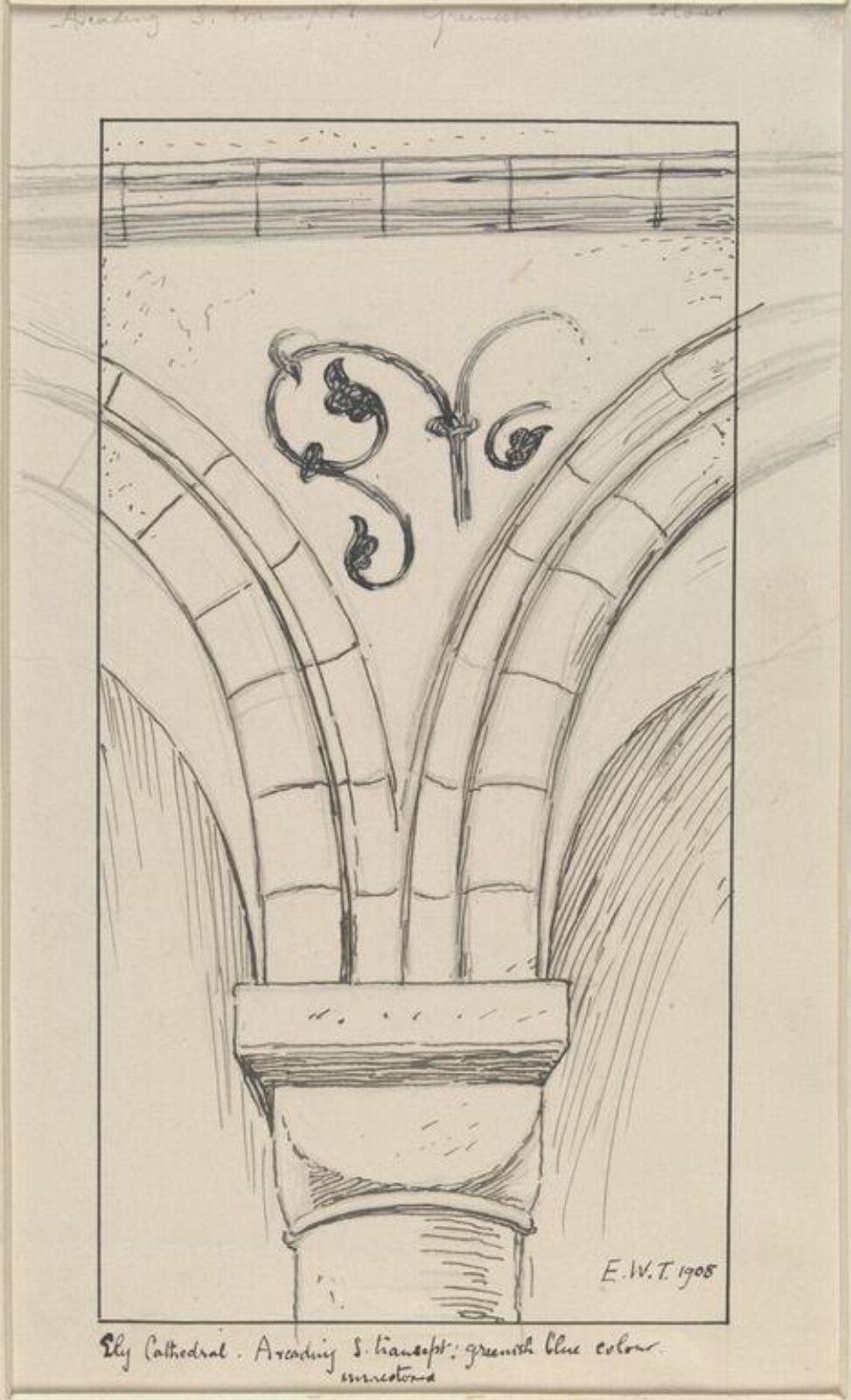 Drawing, Ernest William Tristram, 1908