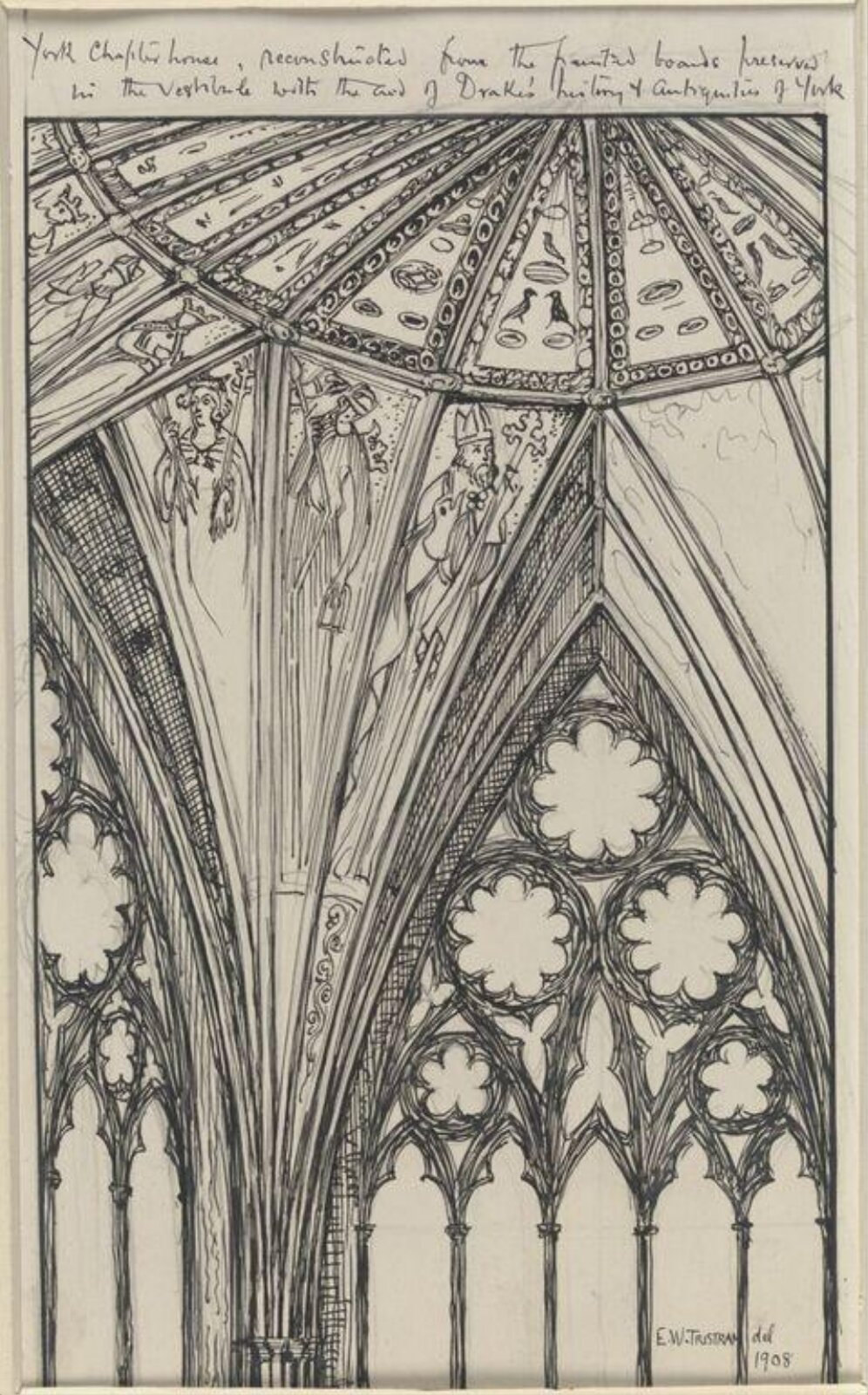Drawing, Ernest William Tristram, 1908