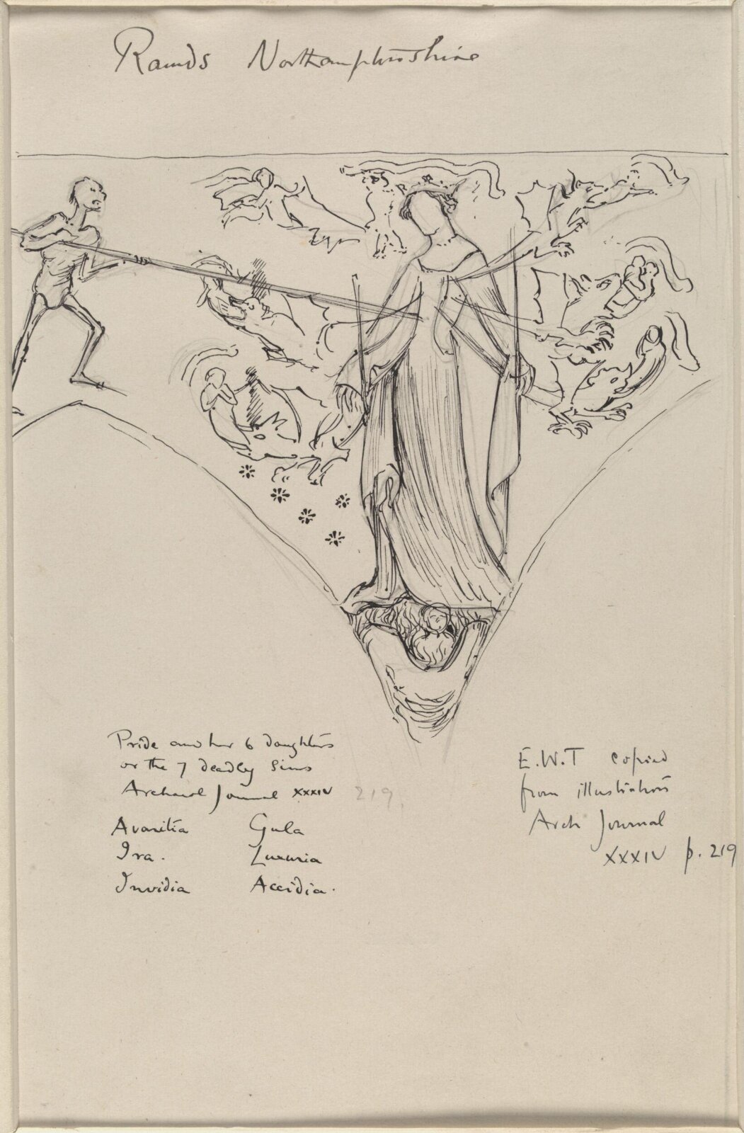Drawing, Ernest William Tristram, 20th century