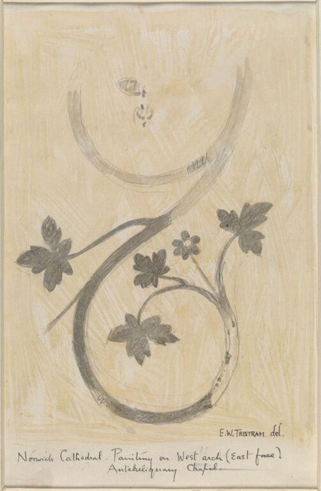 Drawing, Ernest William Tristram, early 20th century