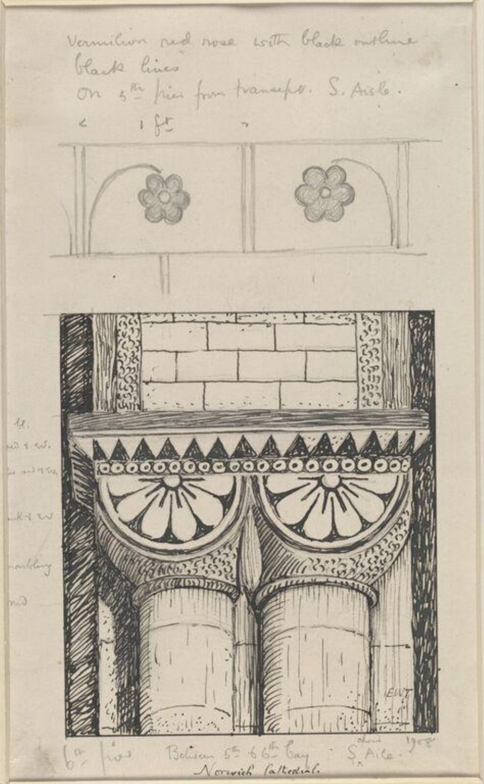 Drawing, Ernest William Tristram, 1908