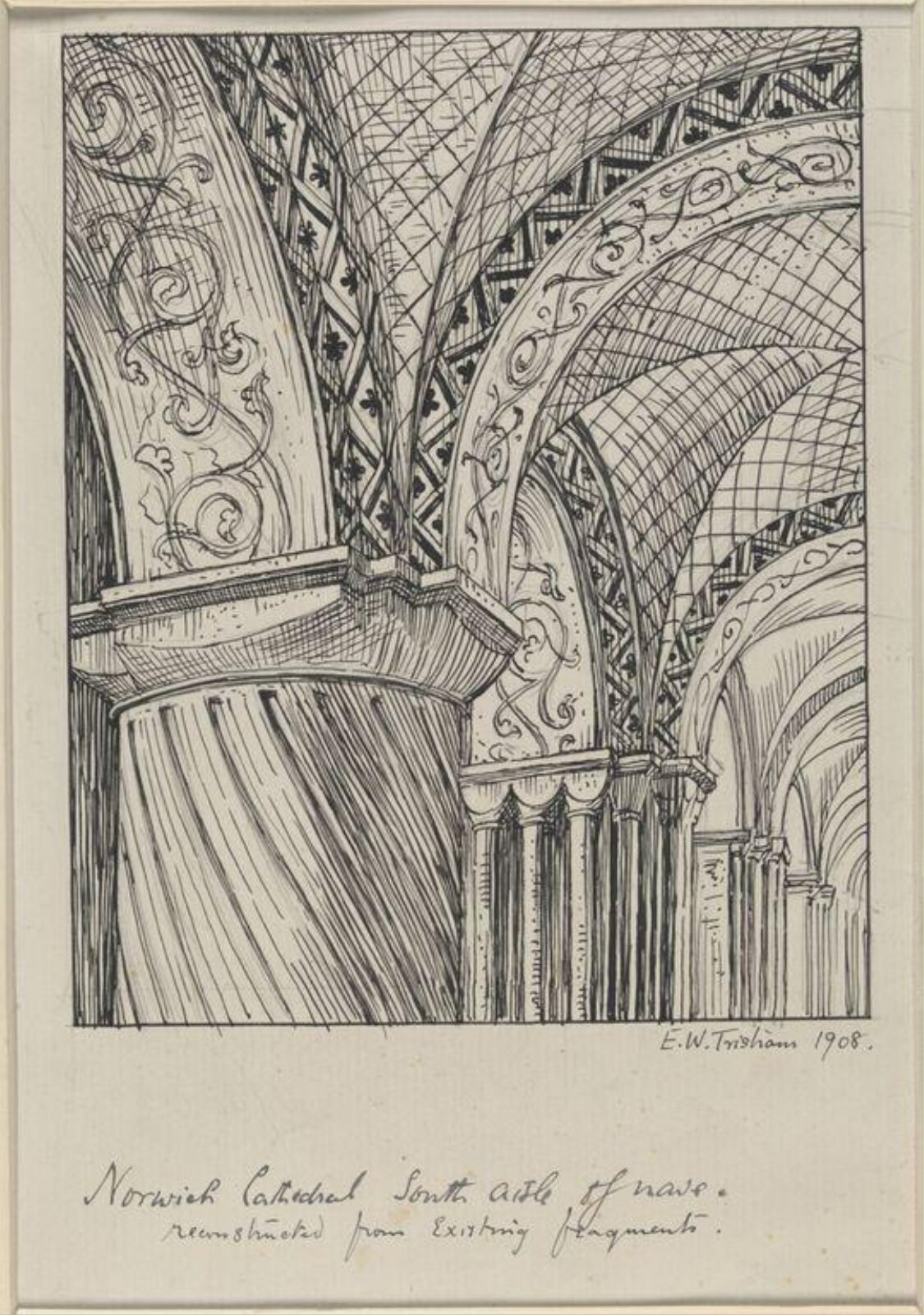 Drawing, Ernest William Tristram, 1908