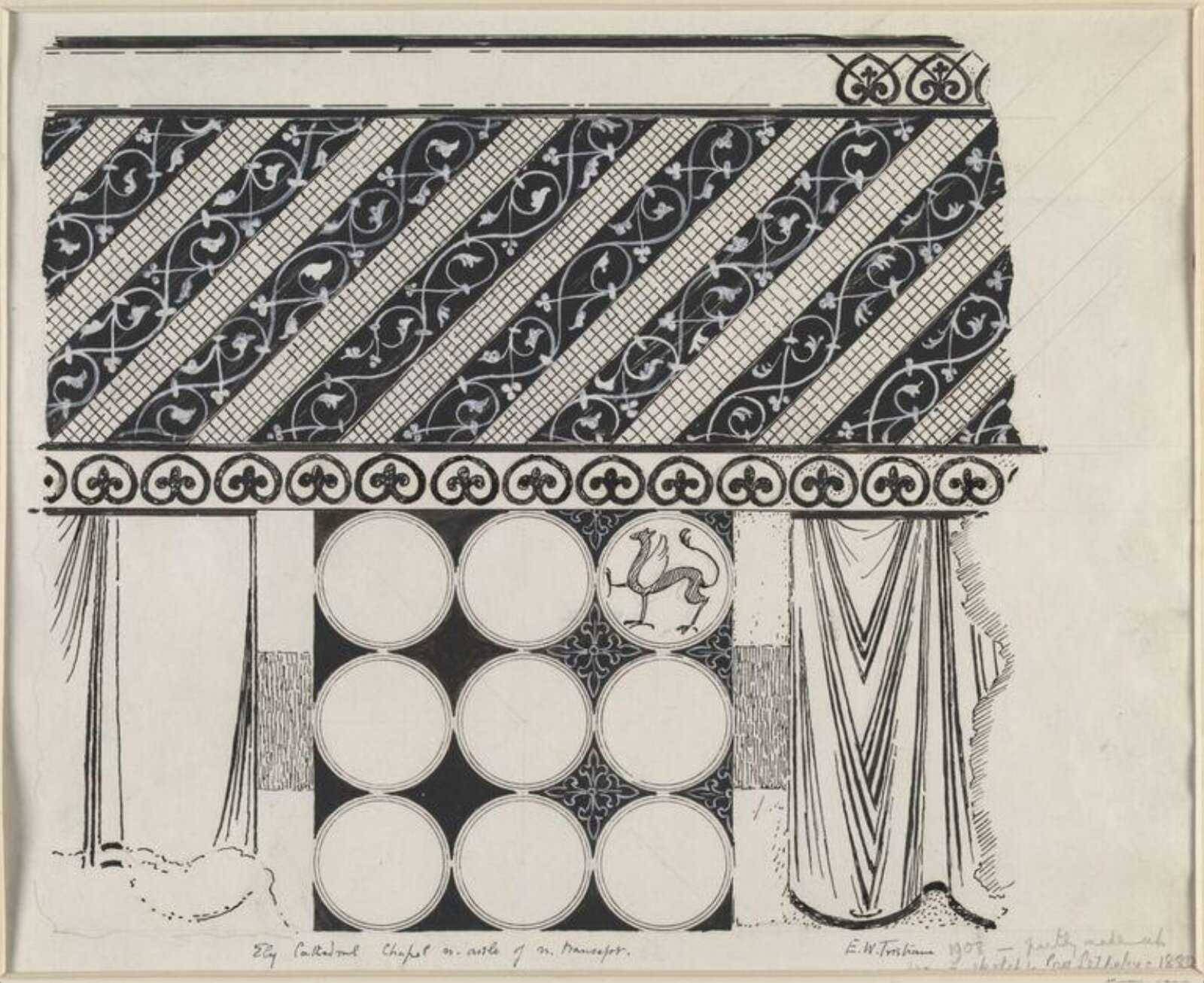 Drawing, Ernest William Tristram, 1908