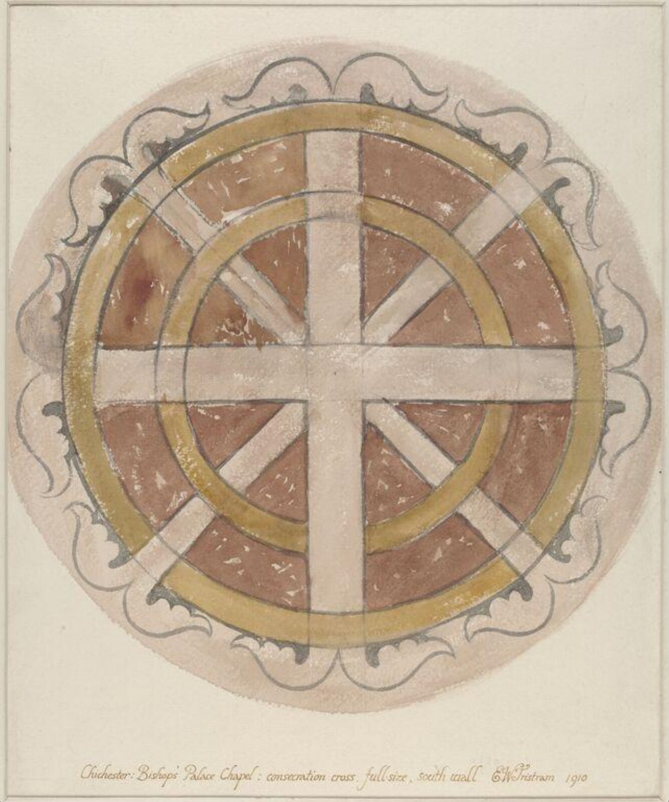 Consecration cross, Ernest William Tristram, 1910