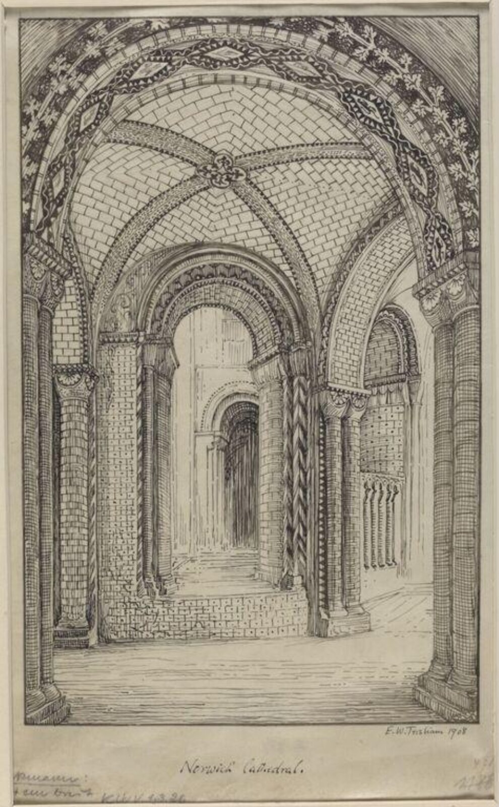 Drawing, Ernest William Tristram, 1908
