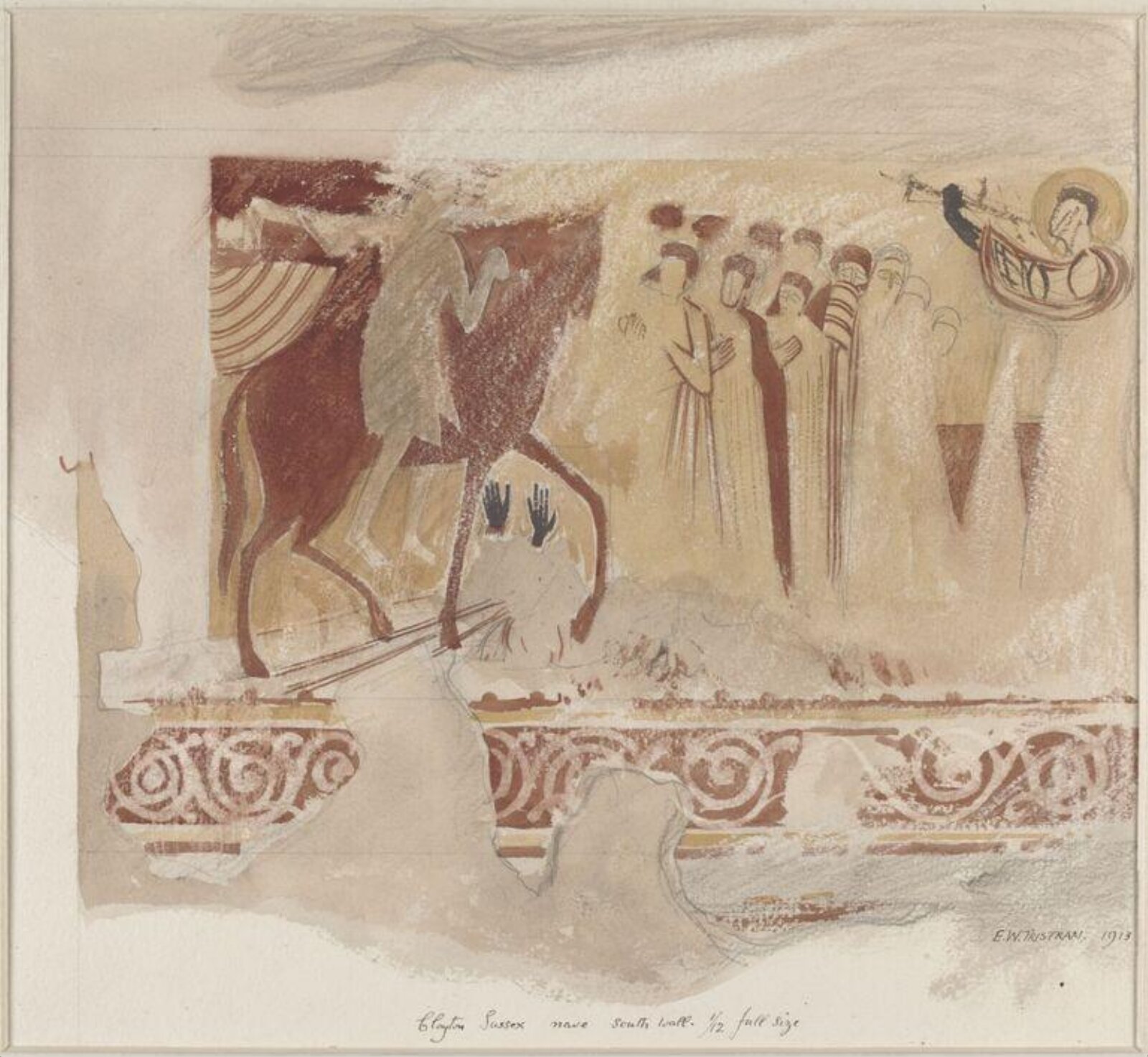 Drawing, Ernest William Tristram, 1913