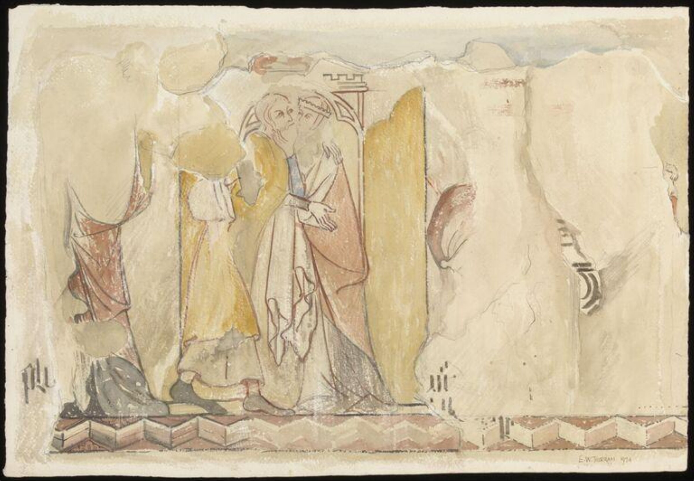 The Meeting of St. Joachim and St. Anne, Ernest Tristram, 1924