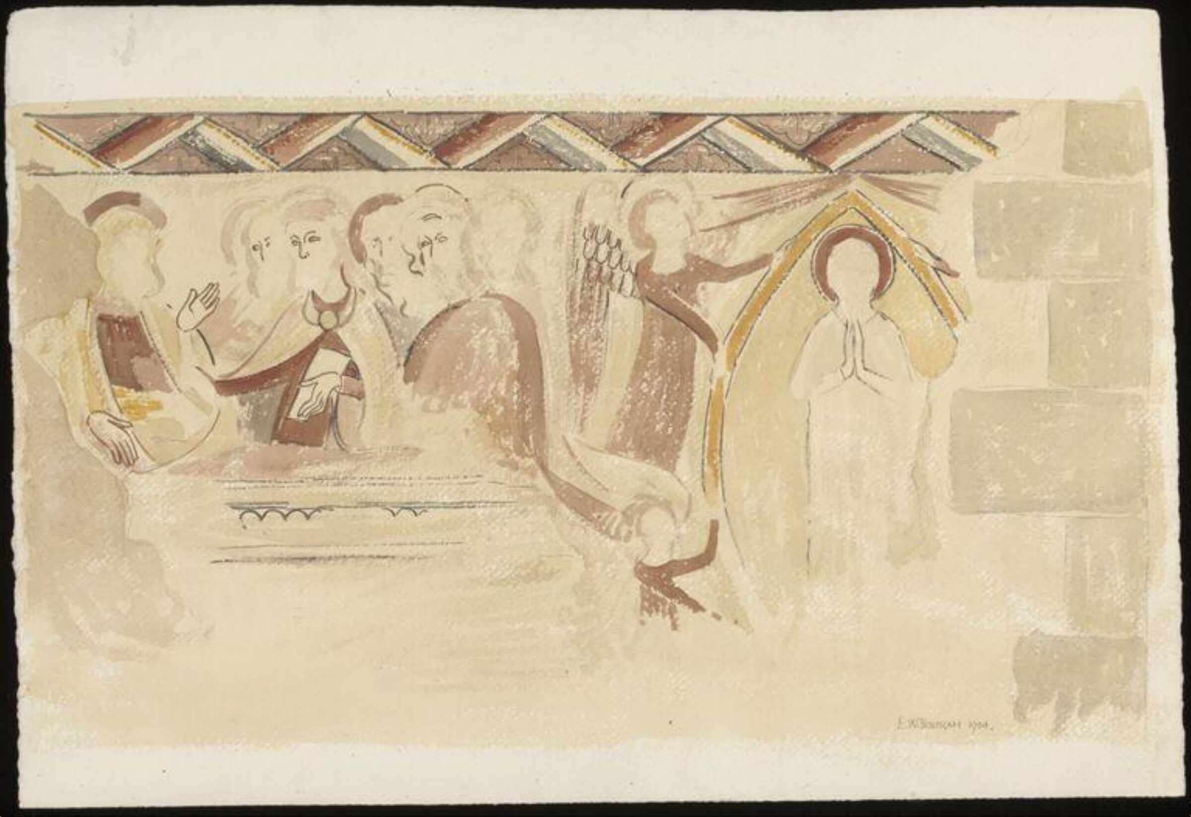 The Burial of the Virgin; the Assumption of the Virgin, Ernest Tristram, 1924