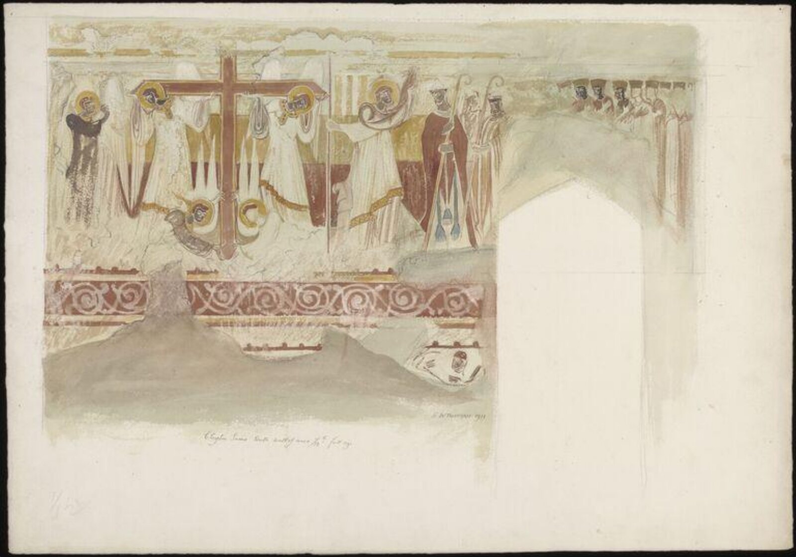 Drawing, Ernest William Tristram, 1913