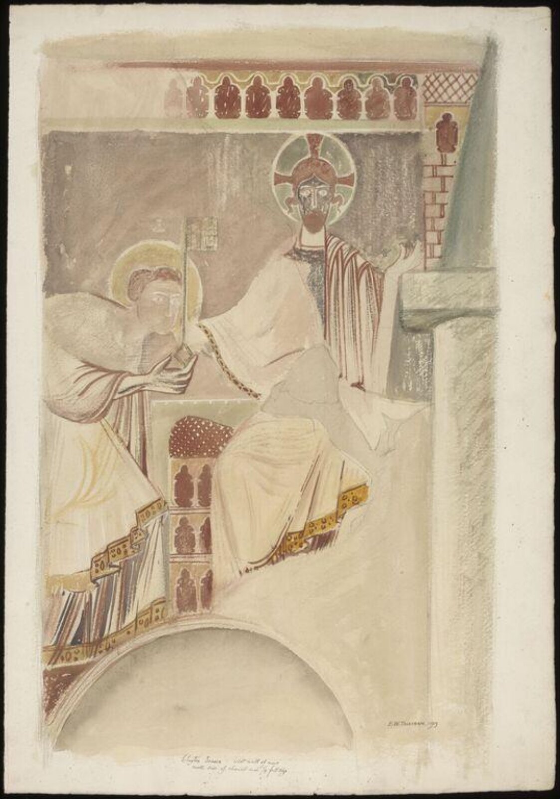 Drawing, Ernest William Tristram, 1913