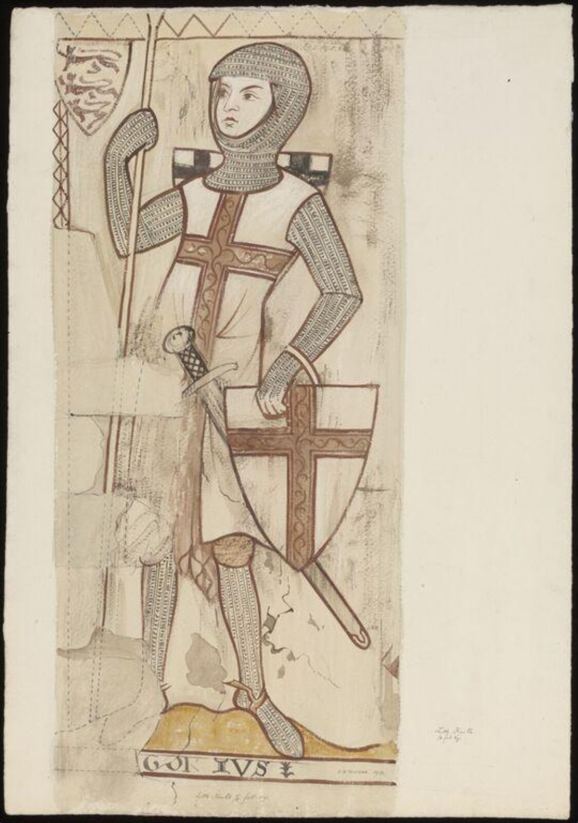 Drawing, Ernest William Tristram, 1912