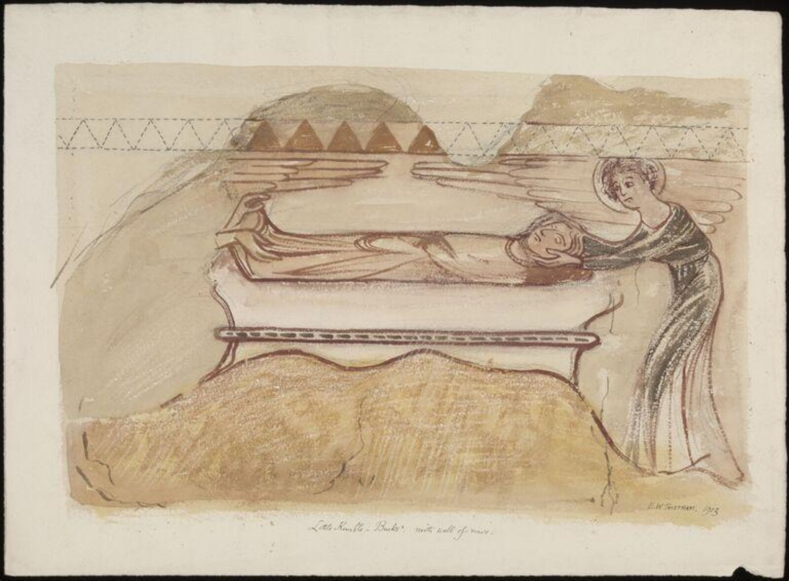 Drawing, Ernest William Tristram, 1913