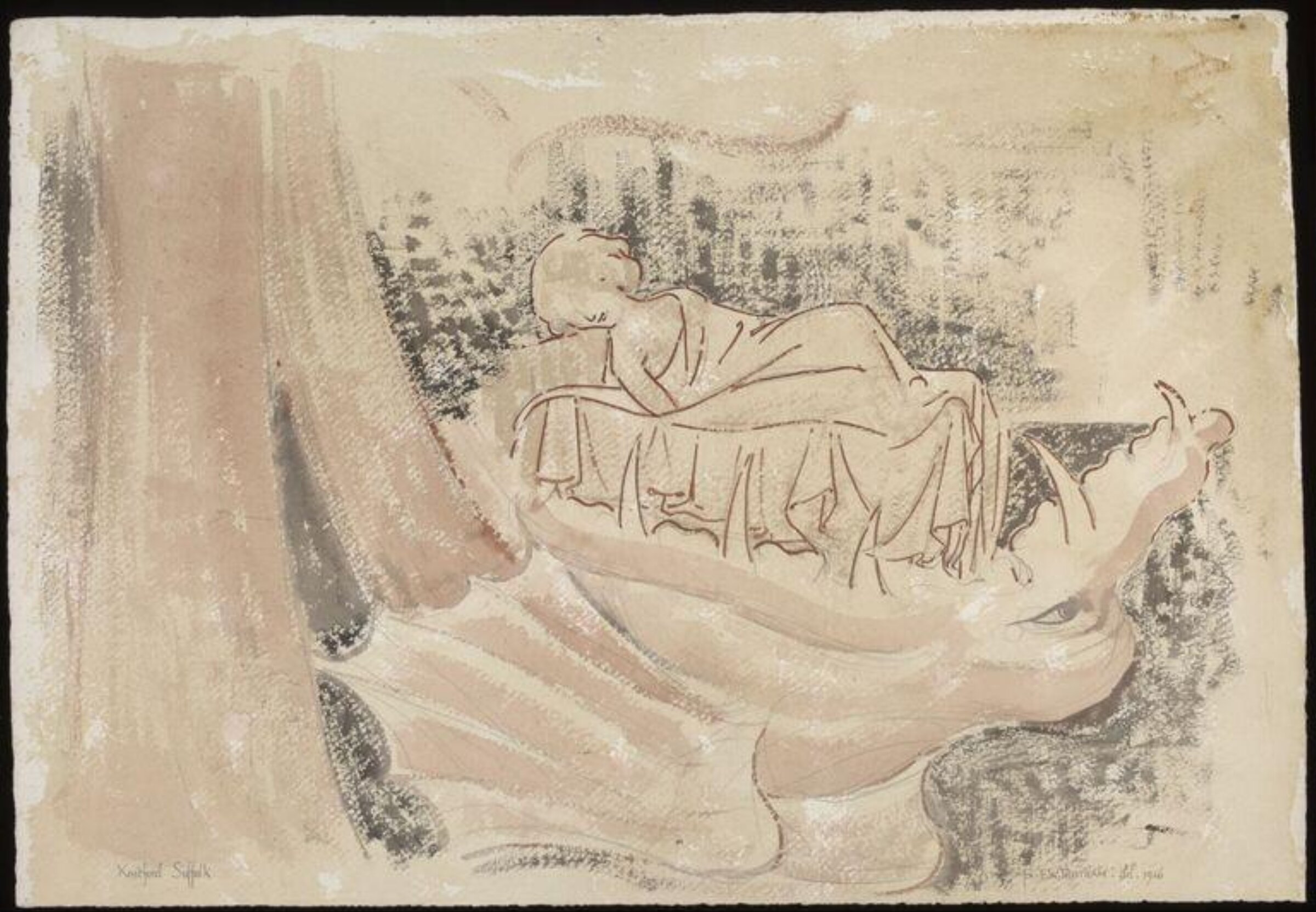Drawing, Ernest William Tristram, 1926