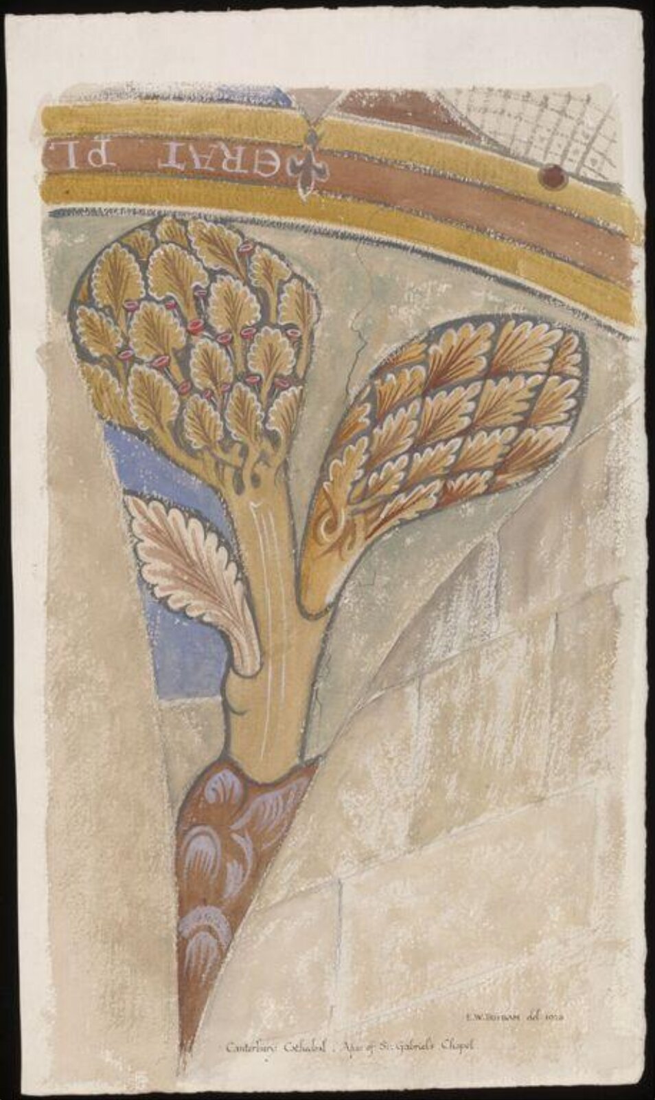 Watercolour, Ernest William Tristram, 1928