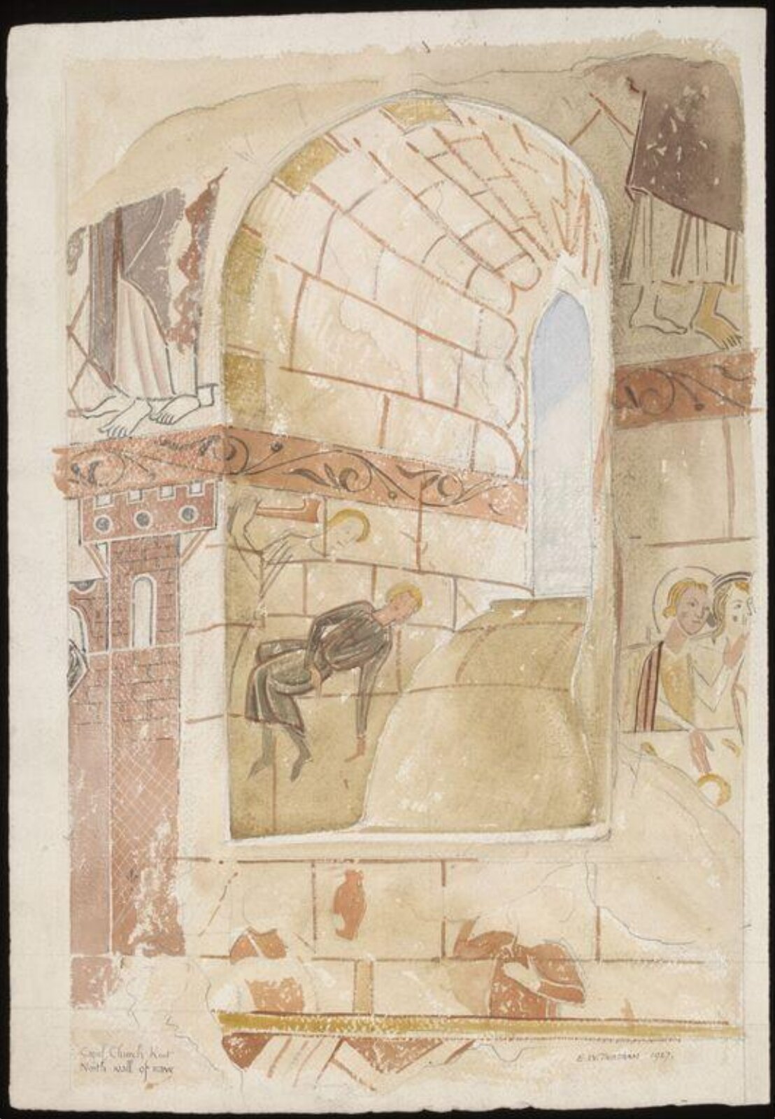 Drawing, Ernest William Tristram, 1927