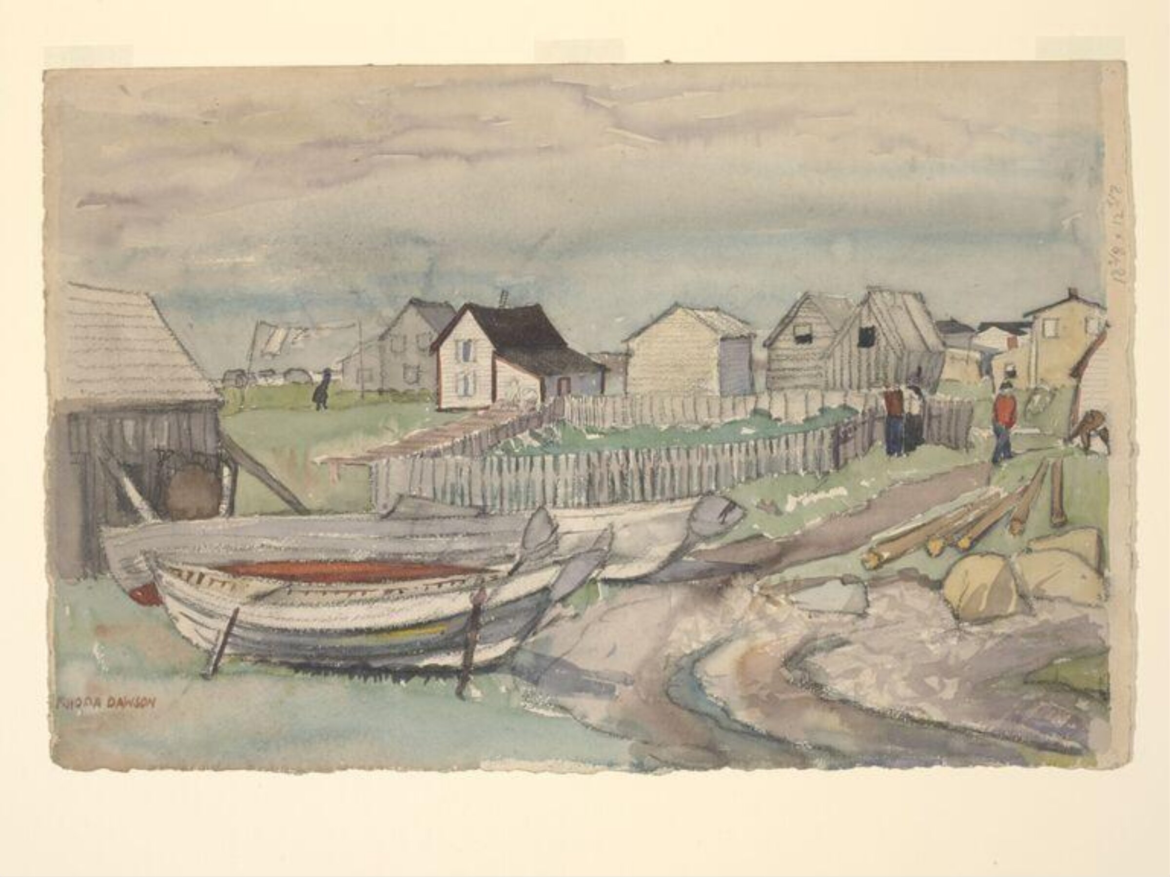 A Newfoundland Village, Rhoda Bickerdike, 1930s