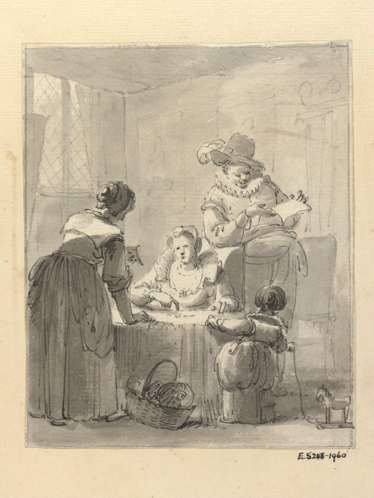 A domestic scene, Hendrik de Meyer, late 18th century