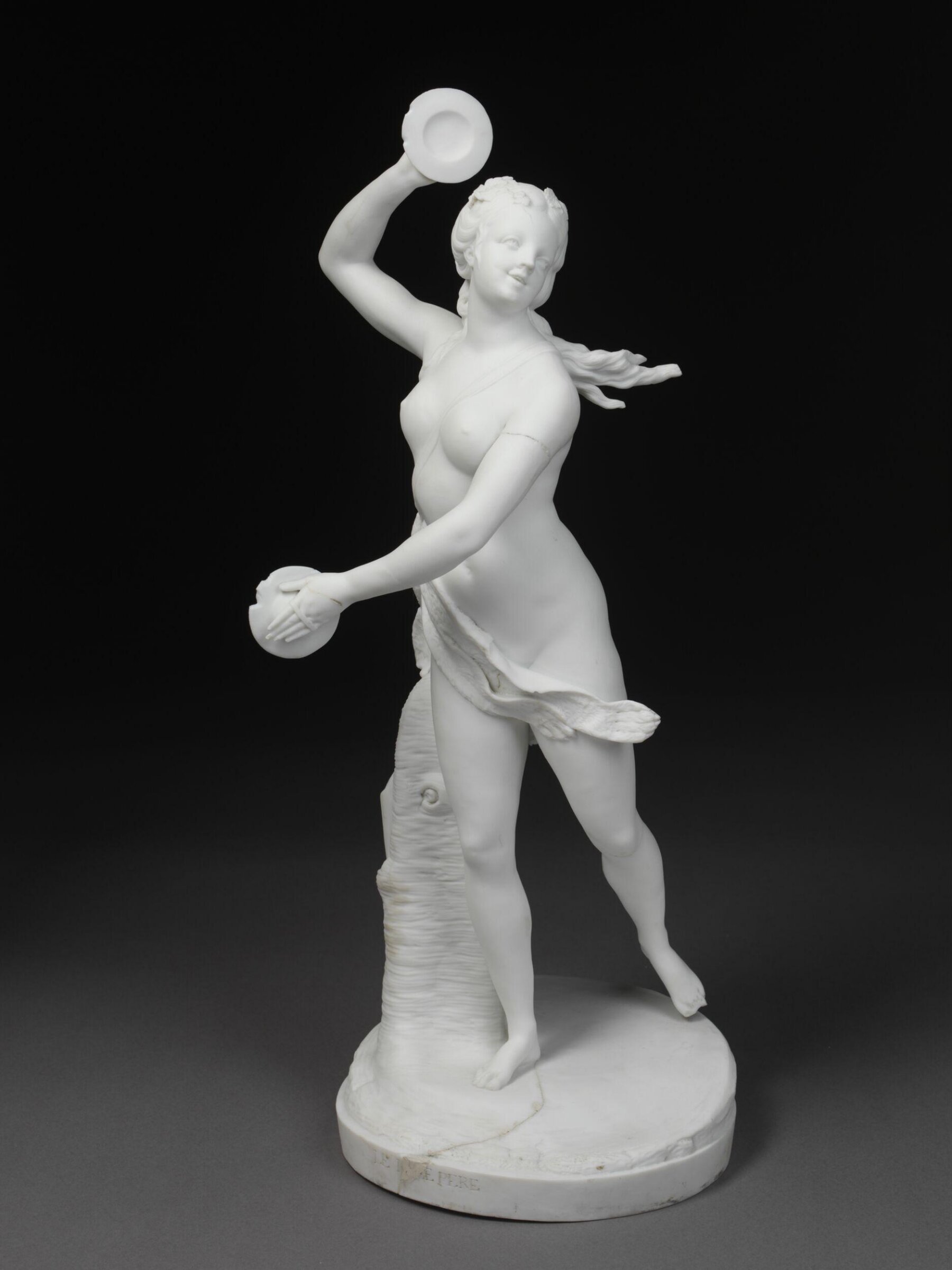 Female Bacchanal playing cymbals, Charles-Gabriel Lemire, ca. 1780s