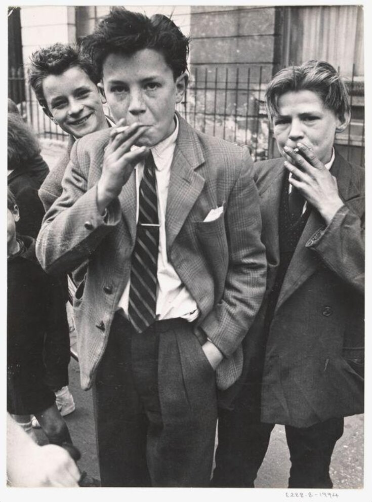 Boys smoking, Portland Road, April 15 1956 top image
