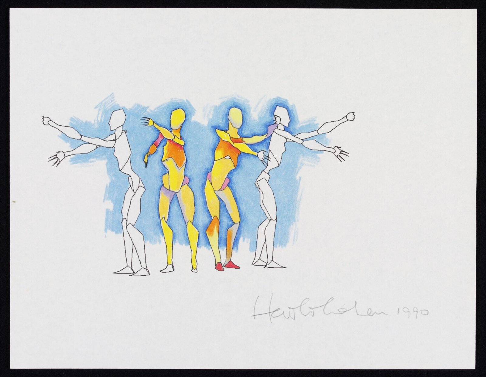 Drawing, Harold Cohen, 1990