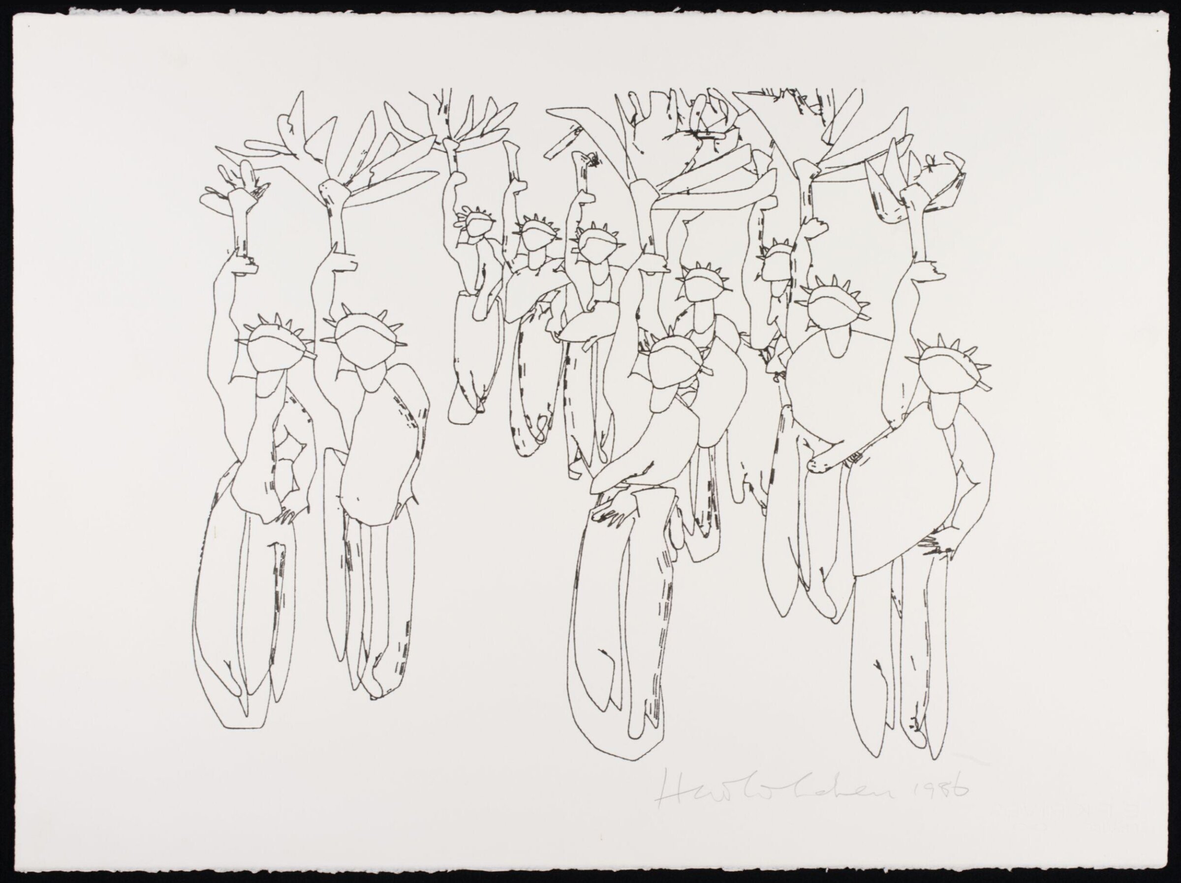 Drawing, Harold Cohen, 1986