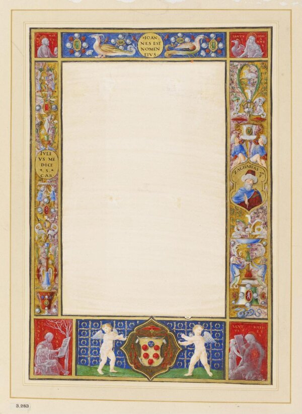 Border ornament from a missal made for Cardinal Giulio de' Medici
