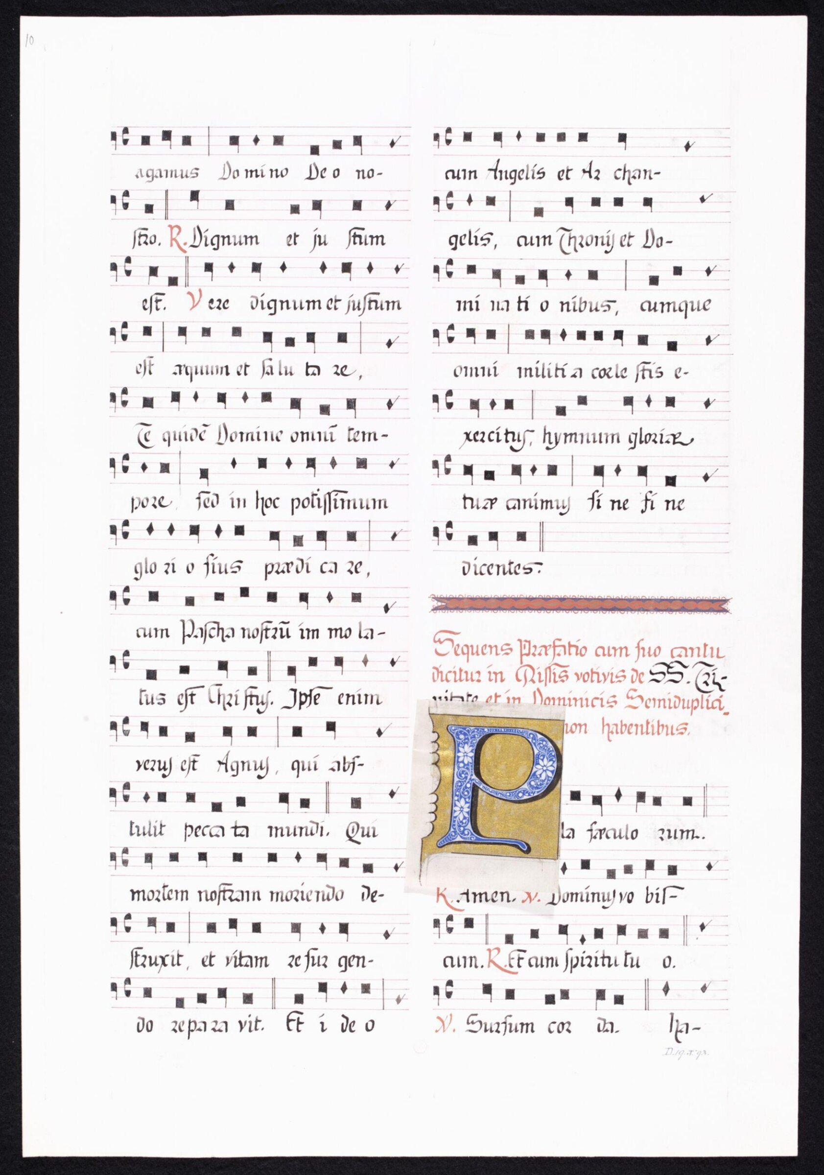 Illumination copied after medieval models, C. Barison, before 1893