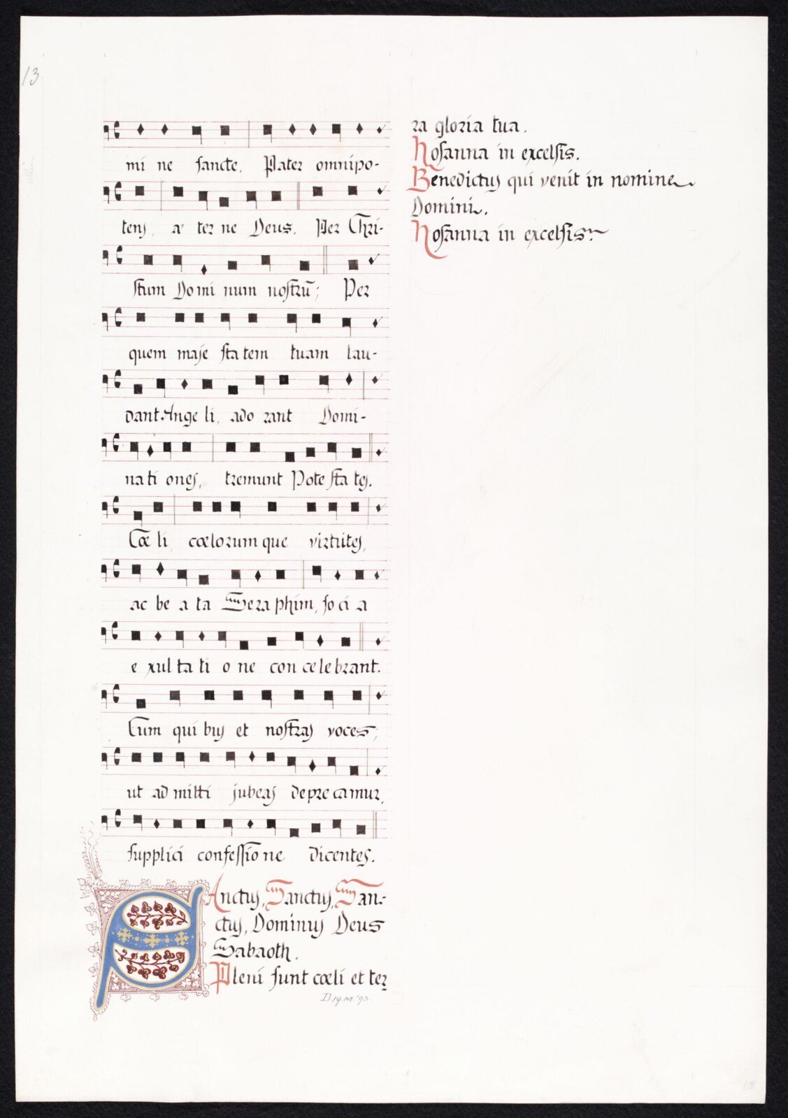 Illumination copied after medieval models, C. Barison, before 1893