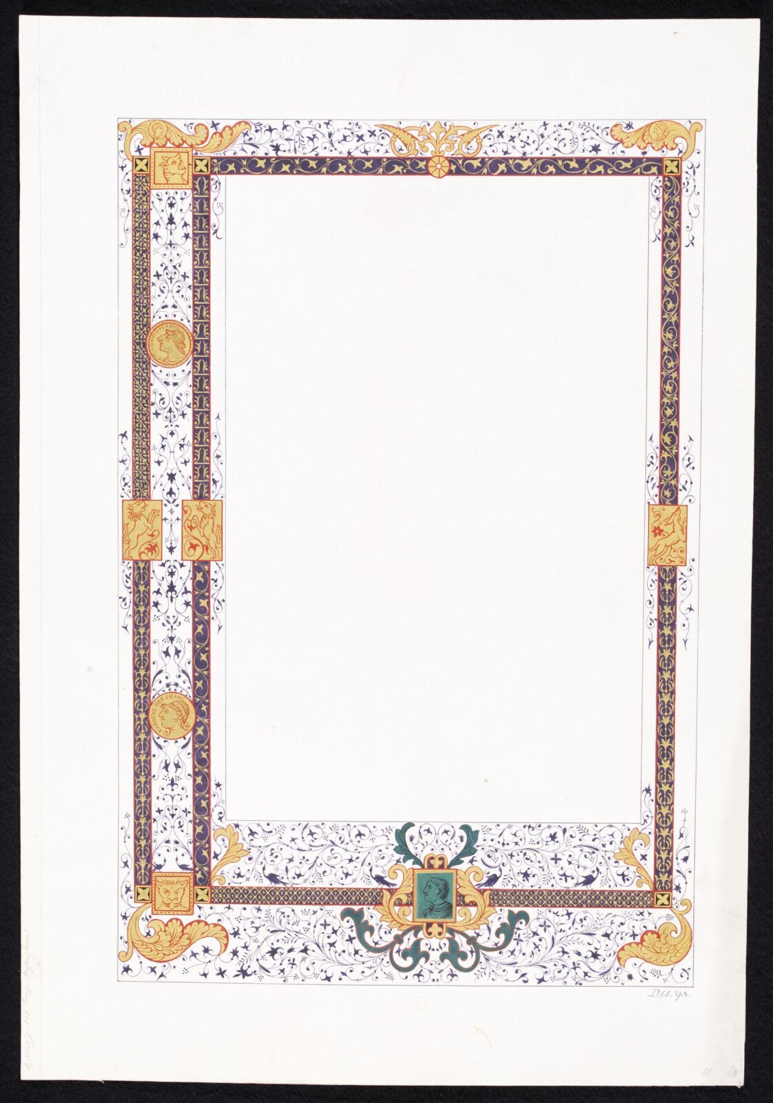Illumination copied after medieval models, C. Barison, before 1893