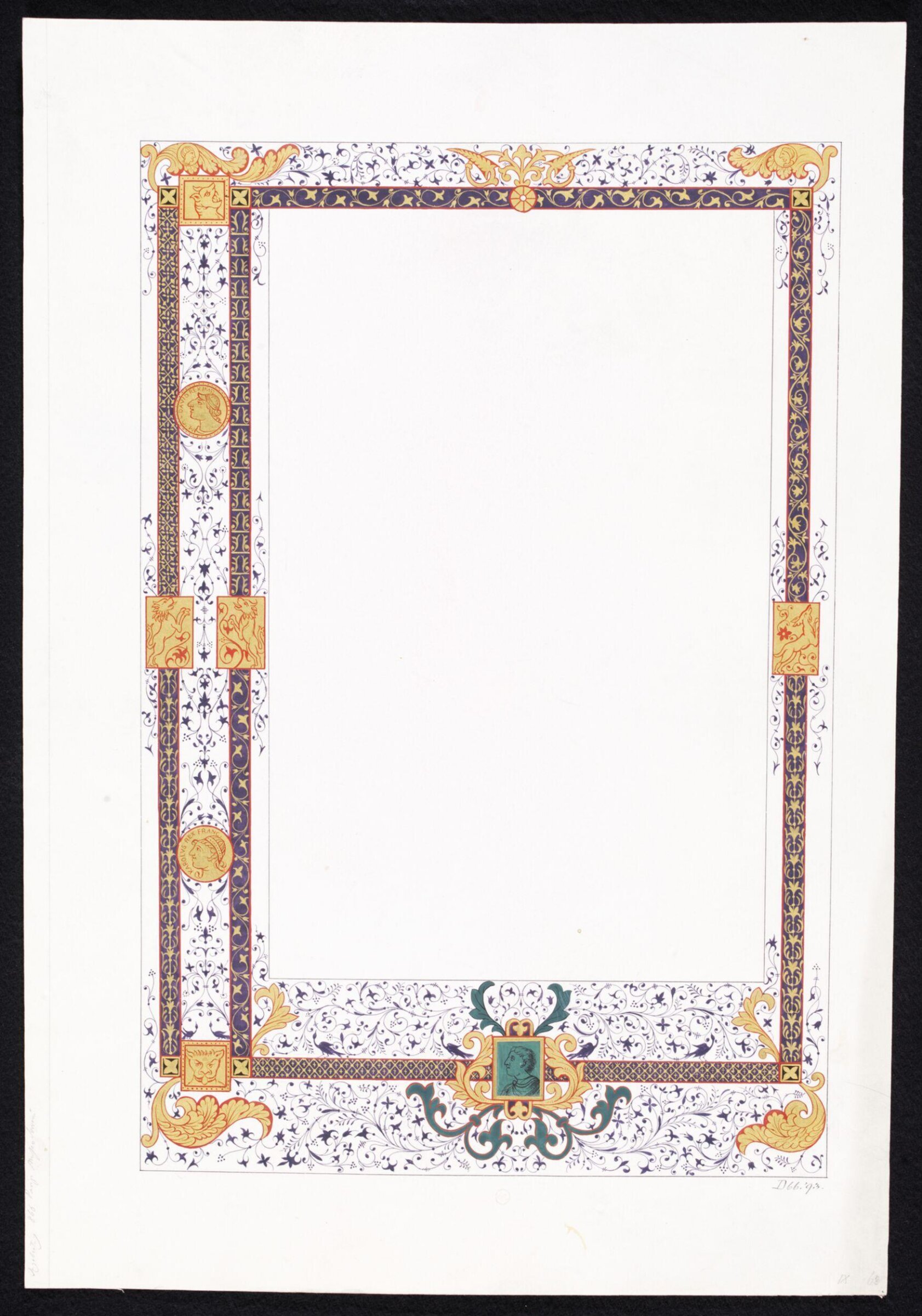 Illumination copied after medieval models, C. Barison, before 1893