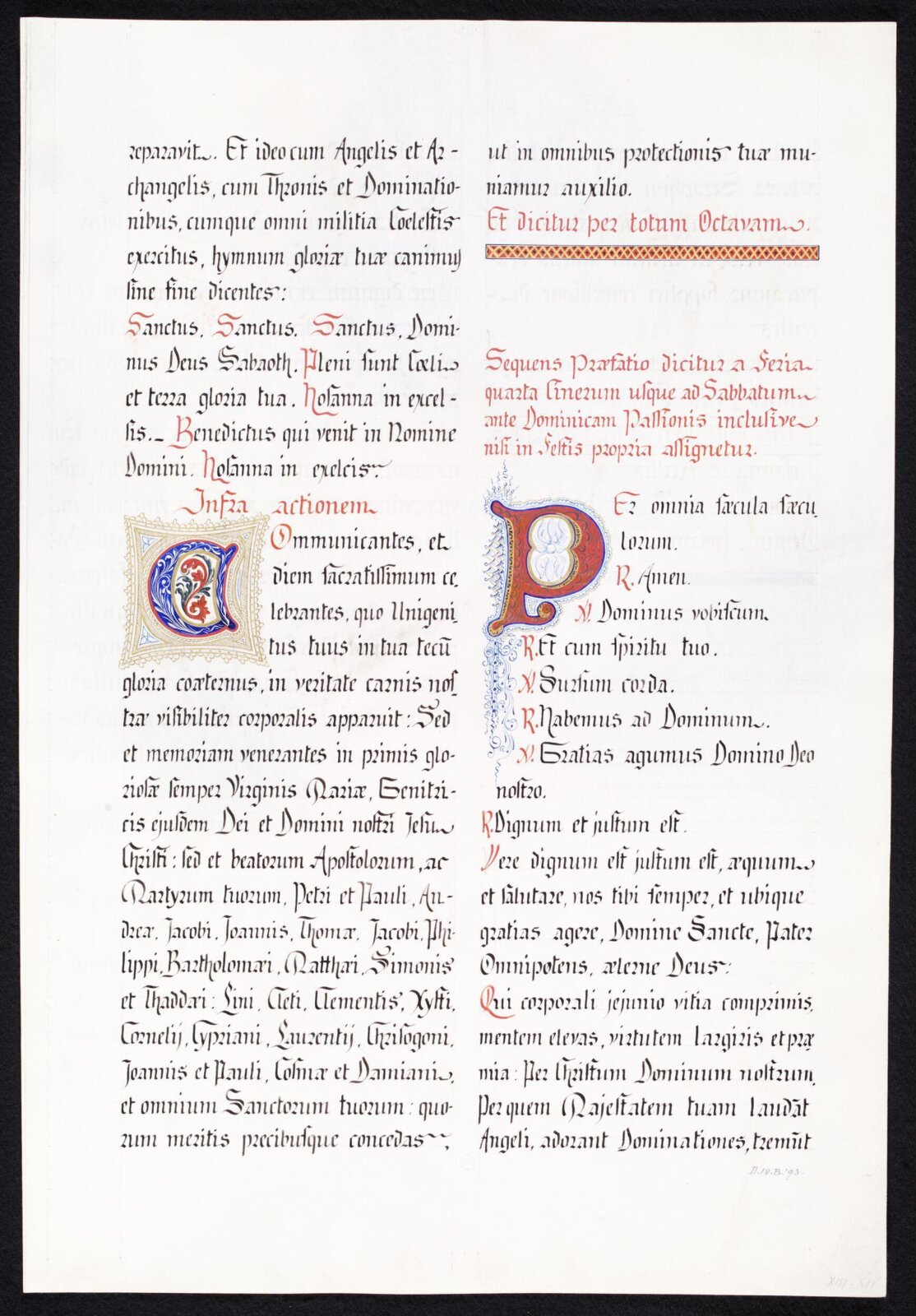Illumination copied after medieval models, C. Barison, before 1893