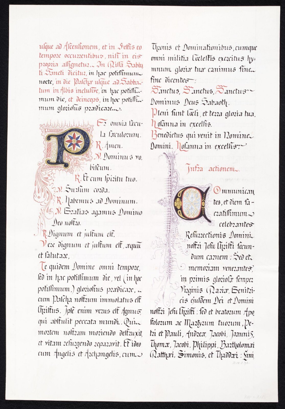 Illumination copied after medieval models, C. Barison, before 1893