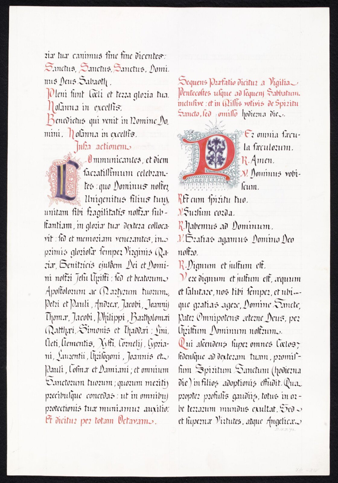 Illumination copied after medieval models, C. Barison, before 1893