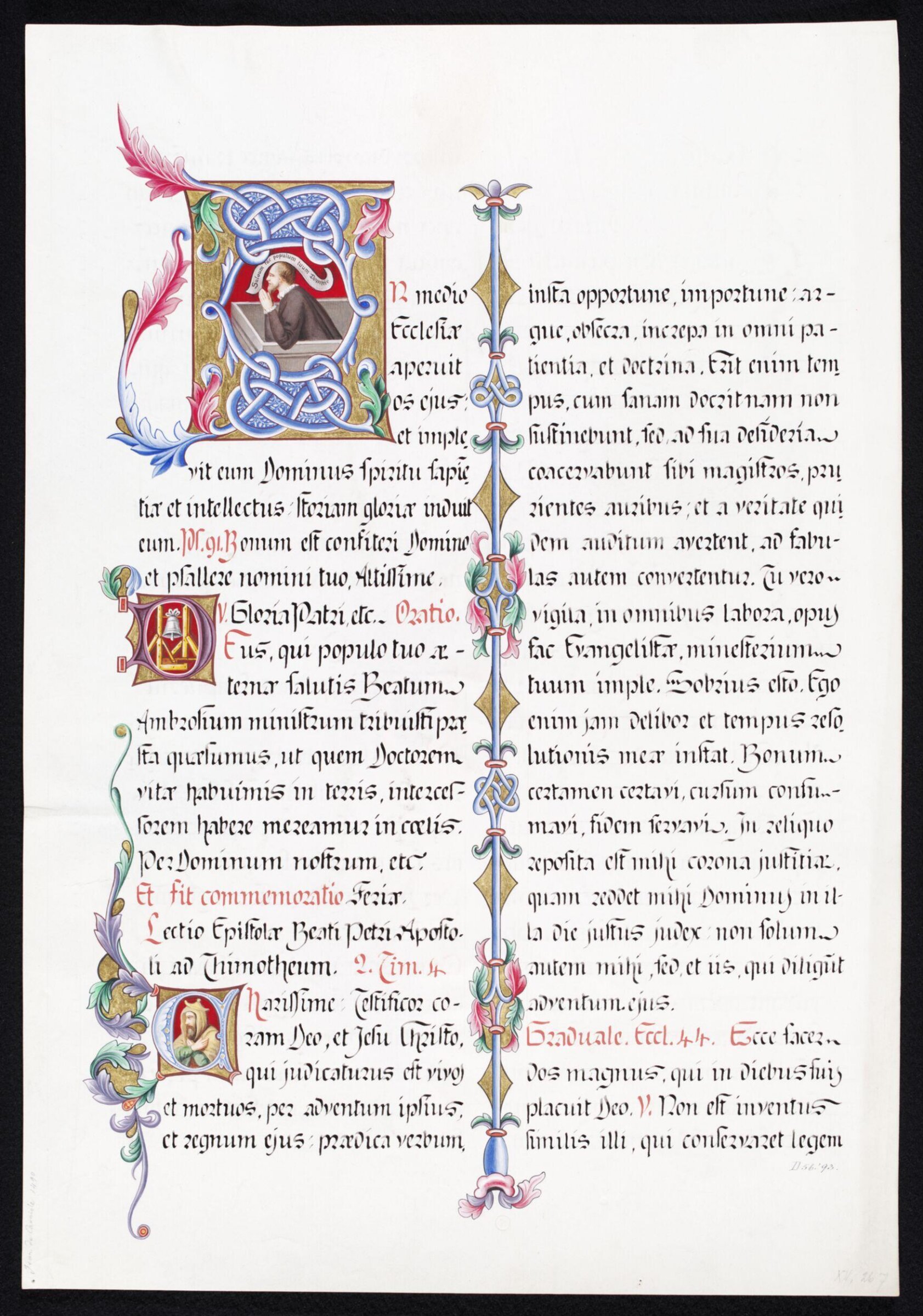 Illumination copied after medieval models, C. Barison, before 1893