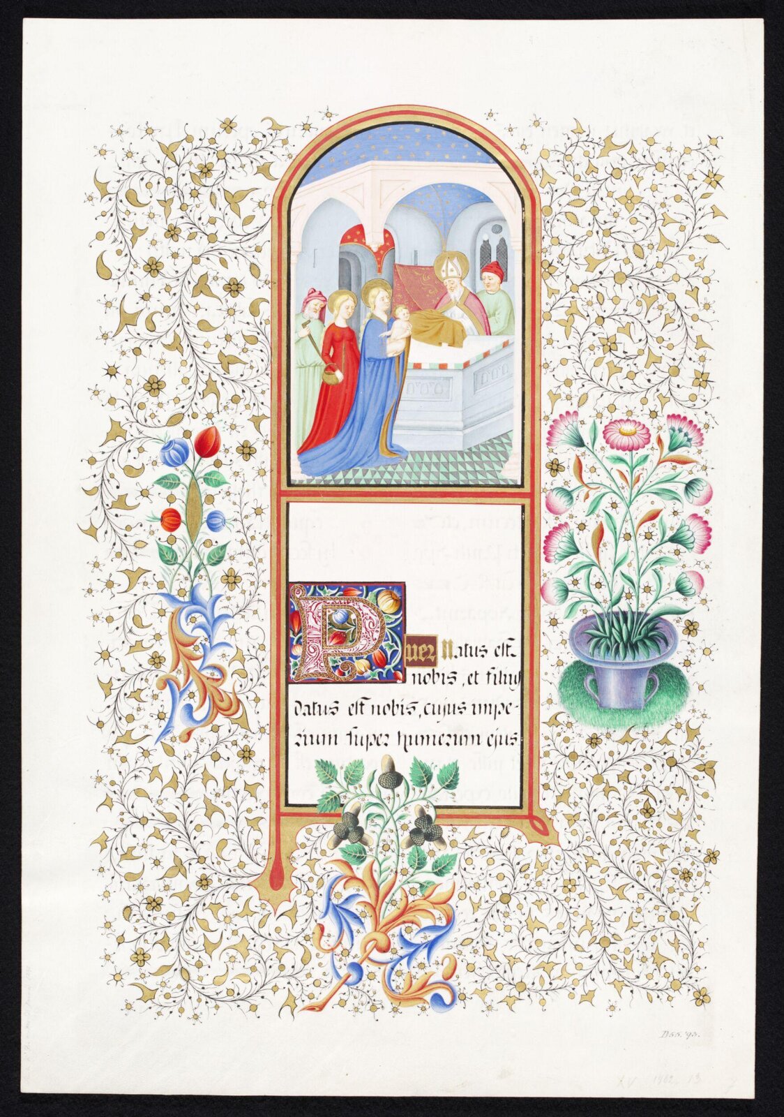 Illumination copied after medieval models, C. Barison, before 1893