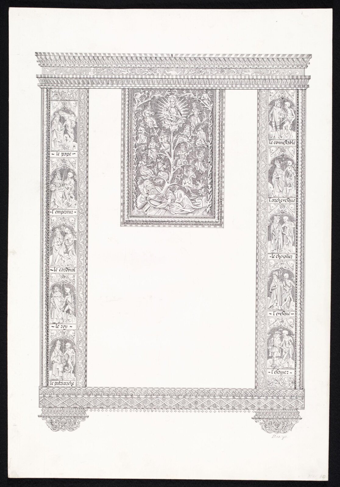 Illumination copied after medieval models, C. Barison, before 1893