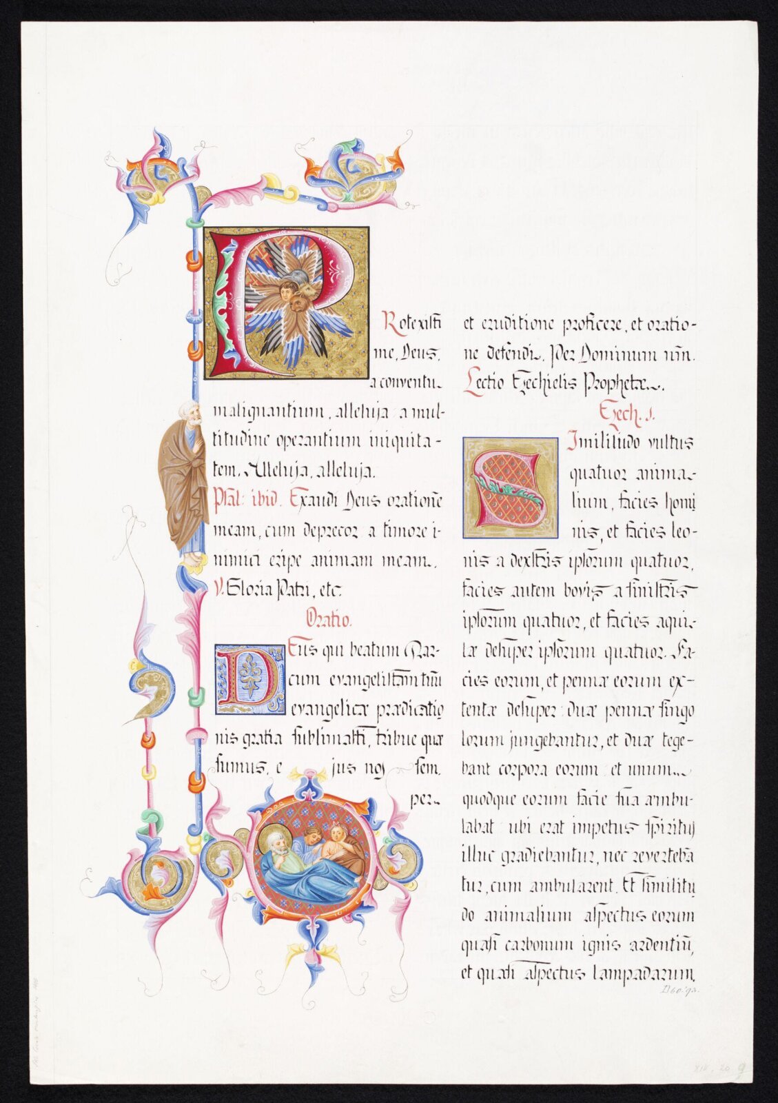 Illumination copied after medieval models, C. Barison, before 1893