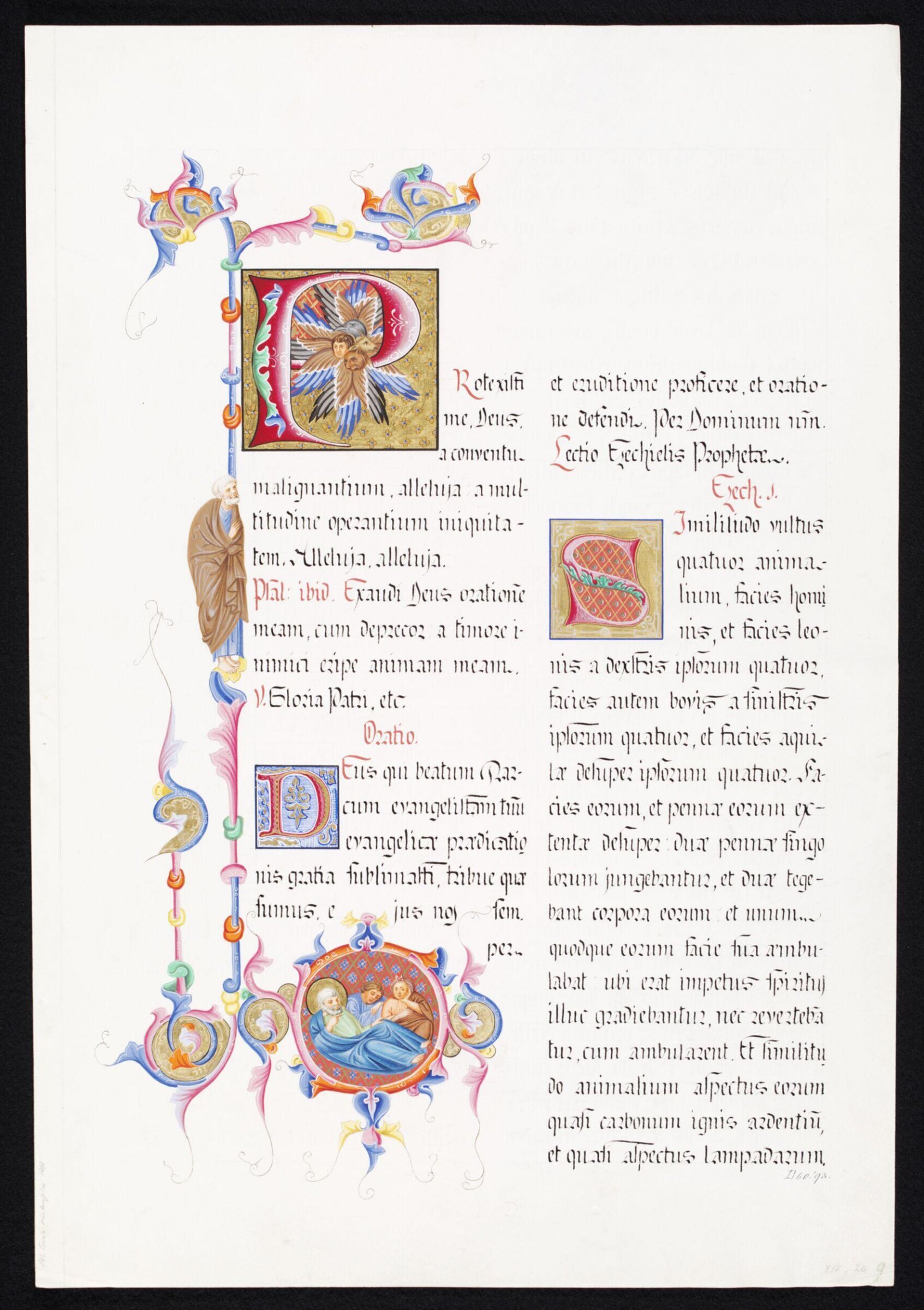 Illumination copied after medieval models, C. Barison, before 1893
