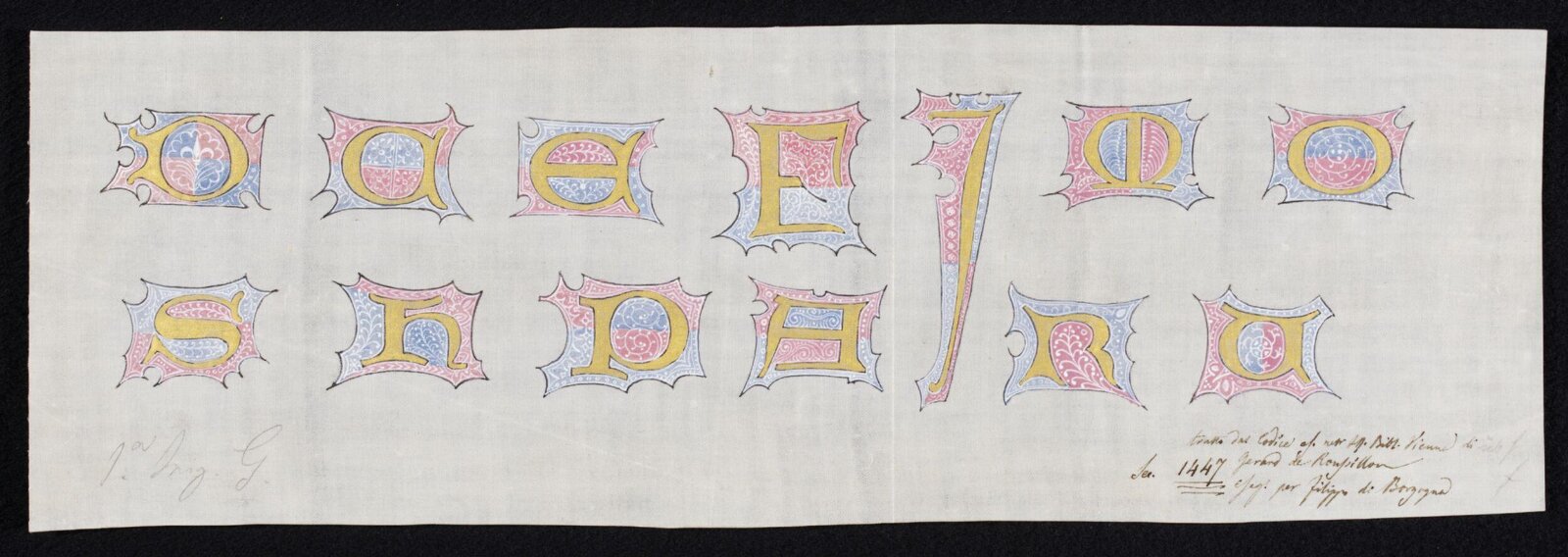 Illumination copied after medieval models, C. Barison, before 1893
