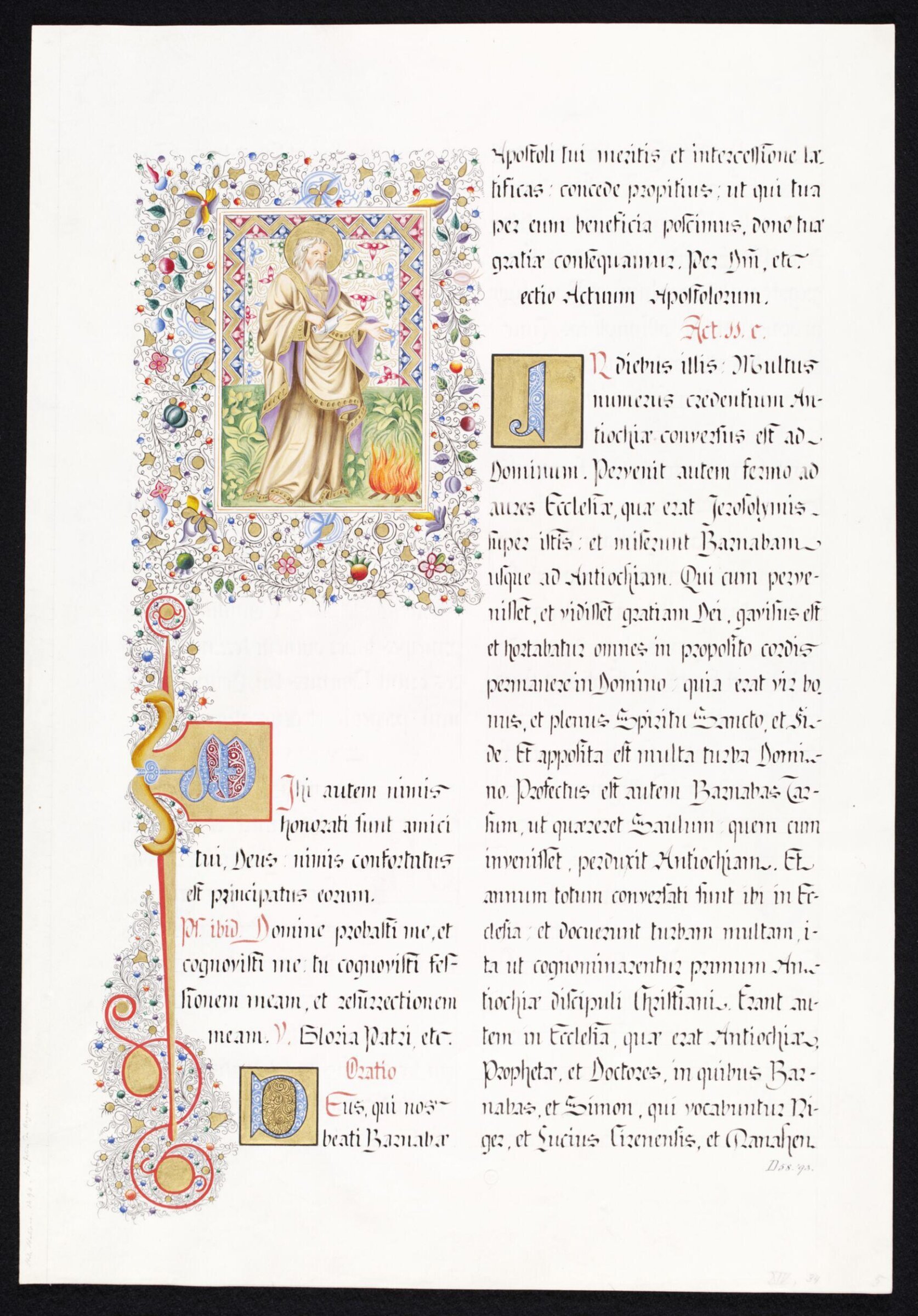 Illumination copied after medieval models, C. Barison, before 1893