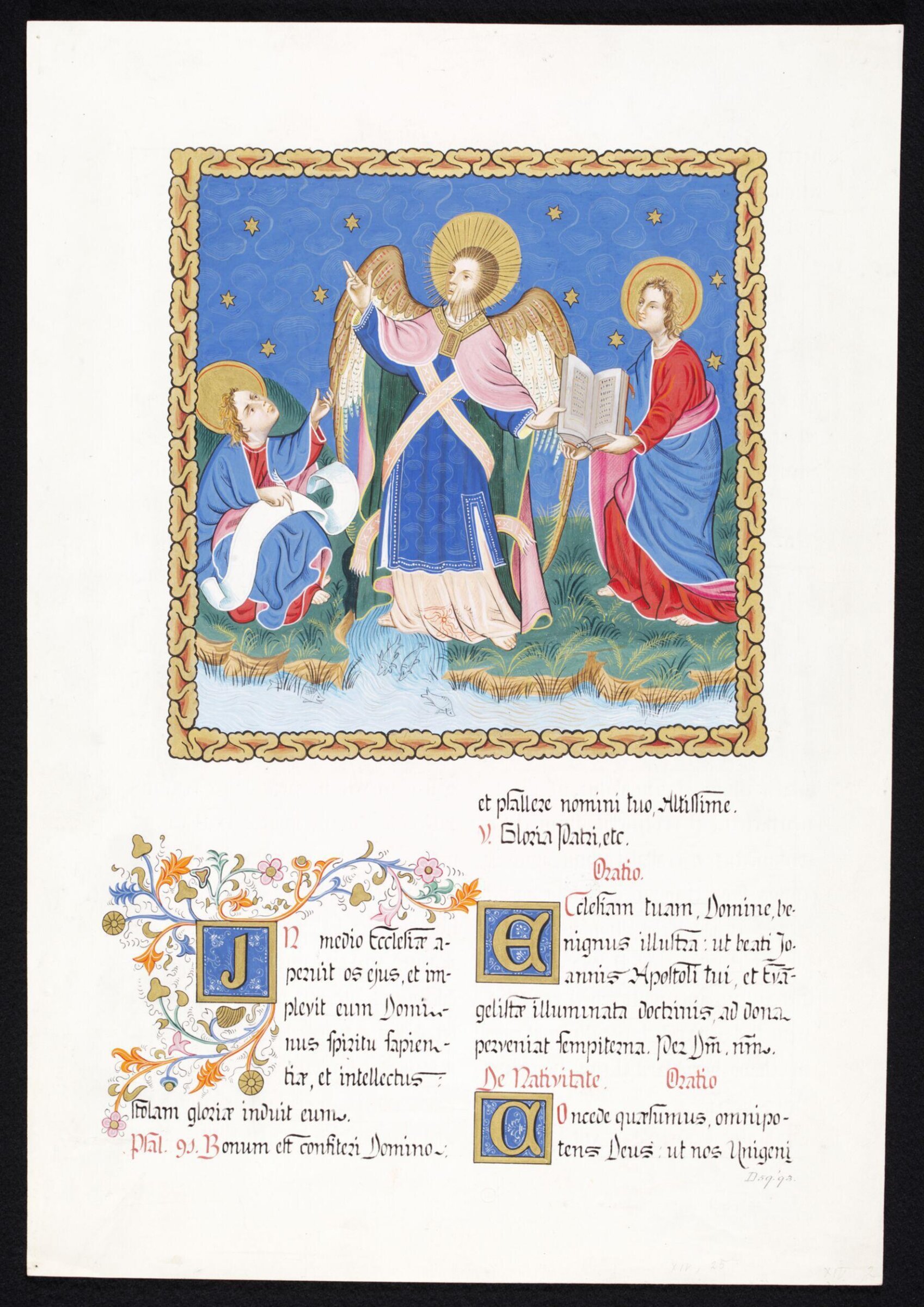 Illumination copied after medieval models, C. Barison, before 1893