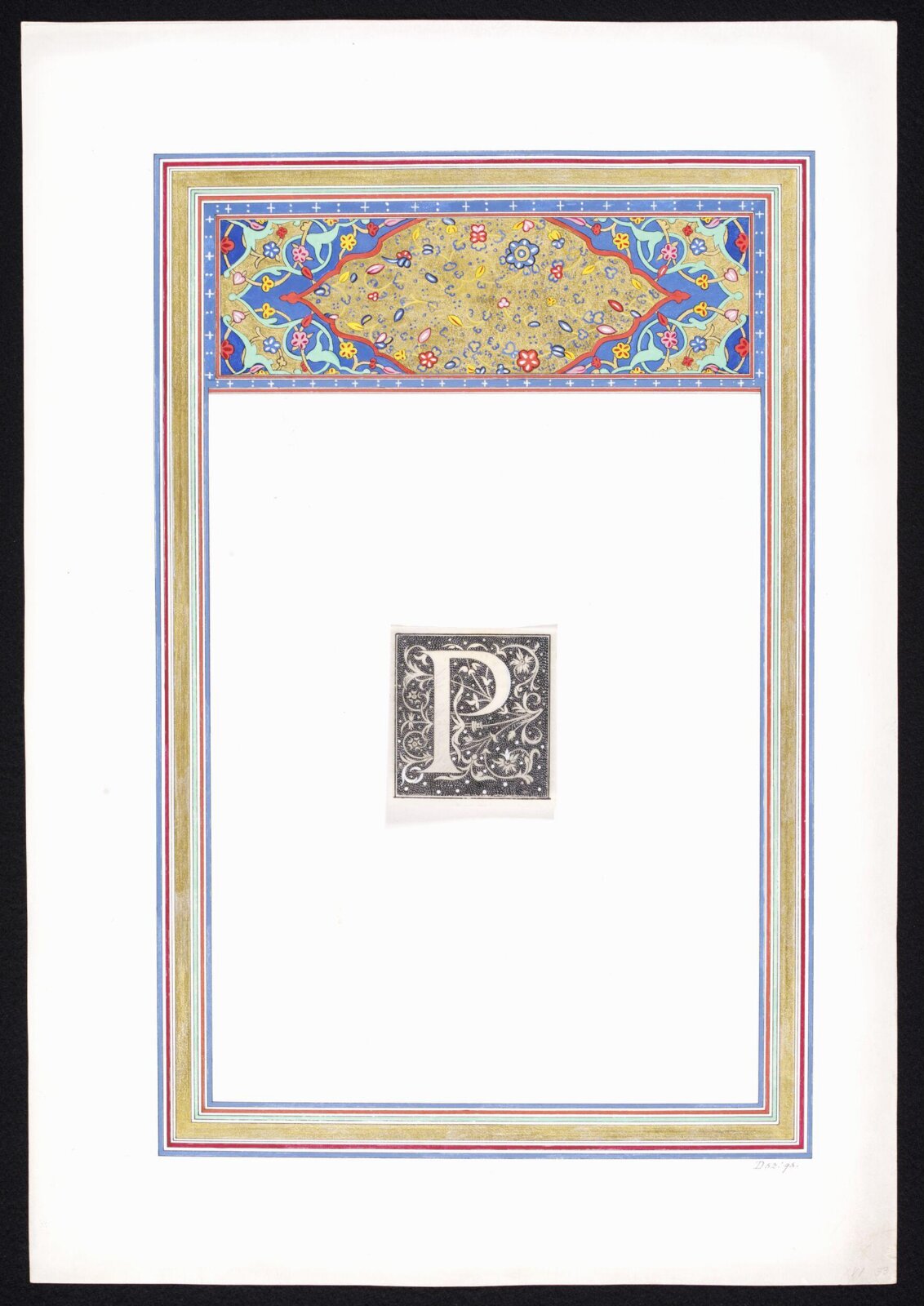 Illumination copied after medieval models, C. Barison, before 1893