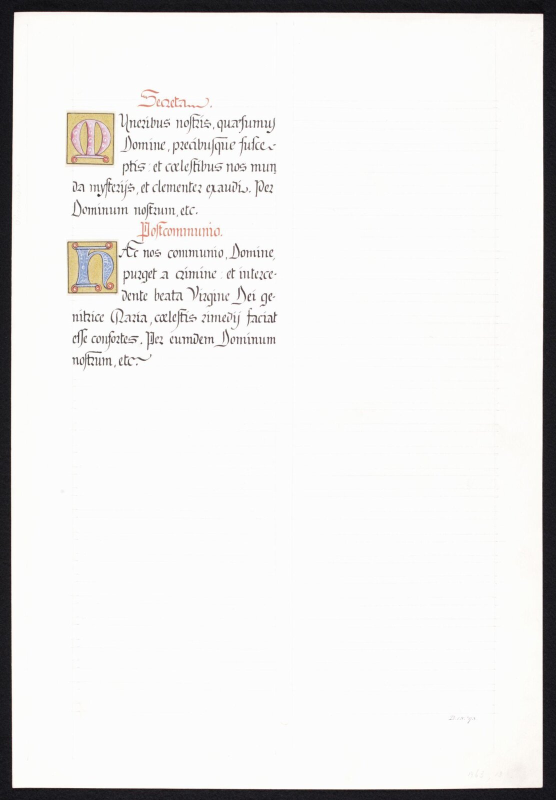 Illumination copied after medieval models, C. Barison, before 1893
