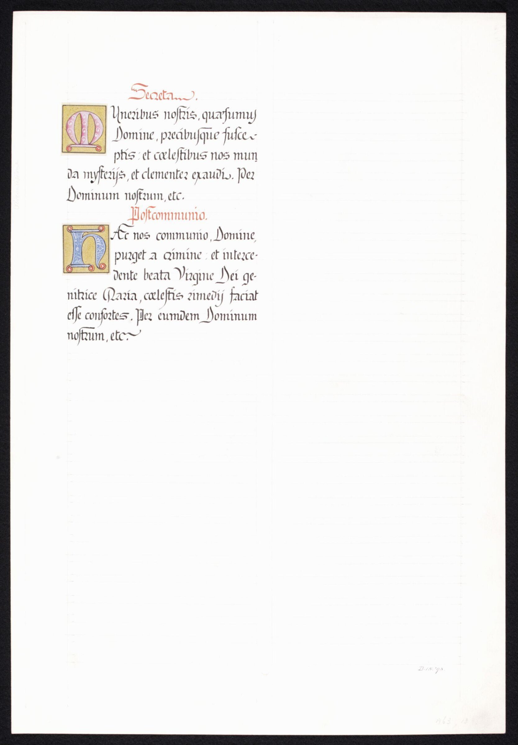 Illumination copied after medieval models, C. Barison, before 1893