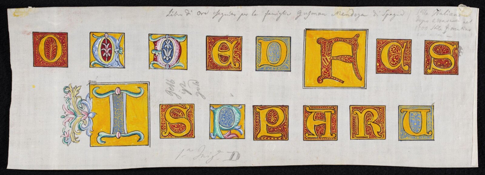 Illumination copied after medieval models, C. Barison, before 1893
