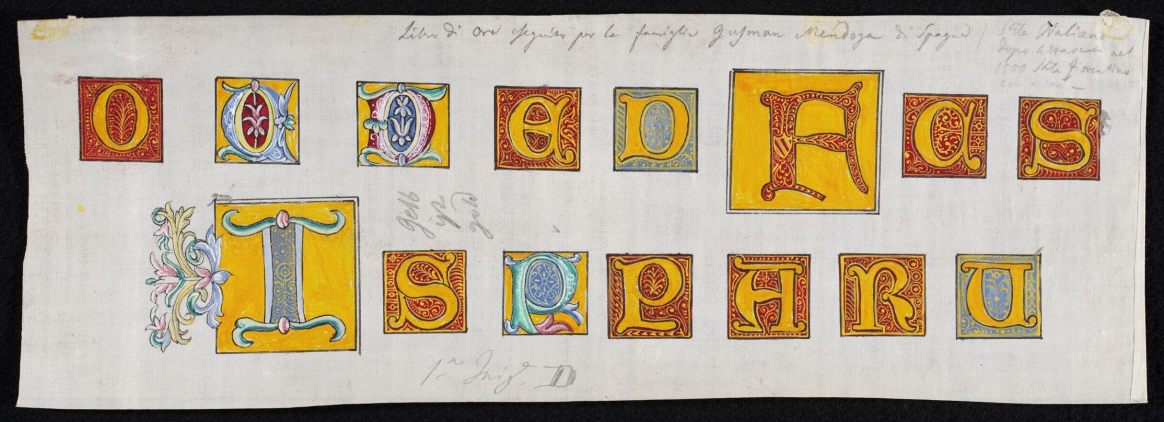 Illumination copied after medieval models, C. Barison, before 1893