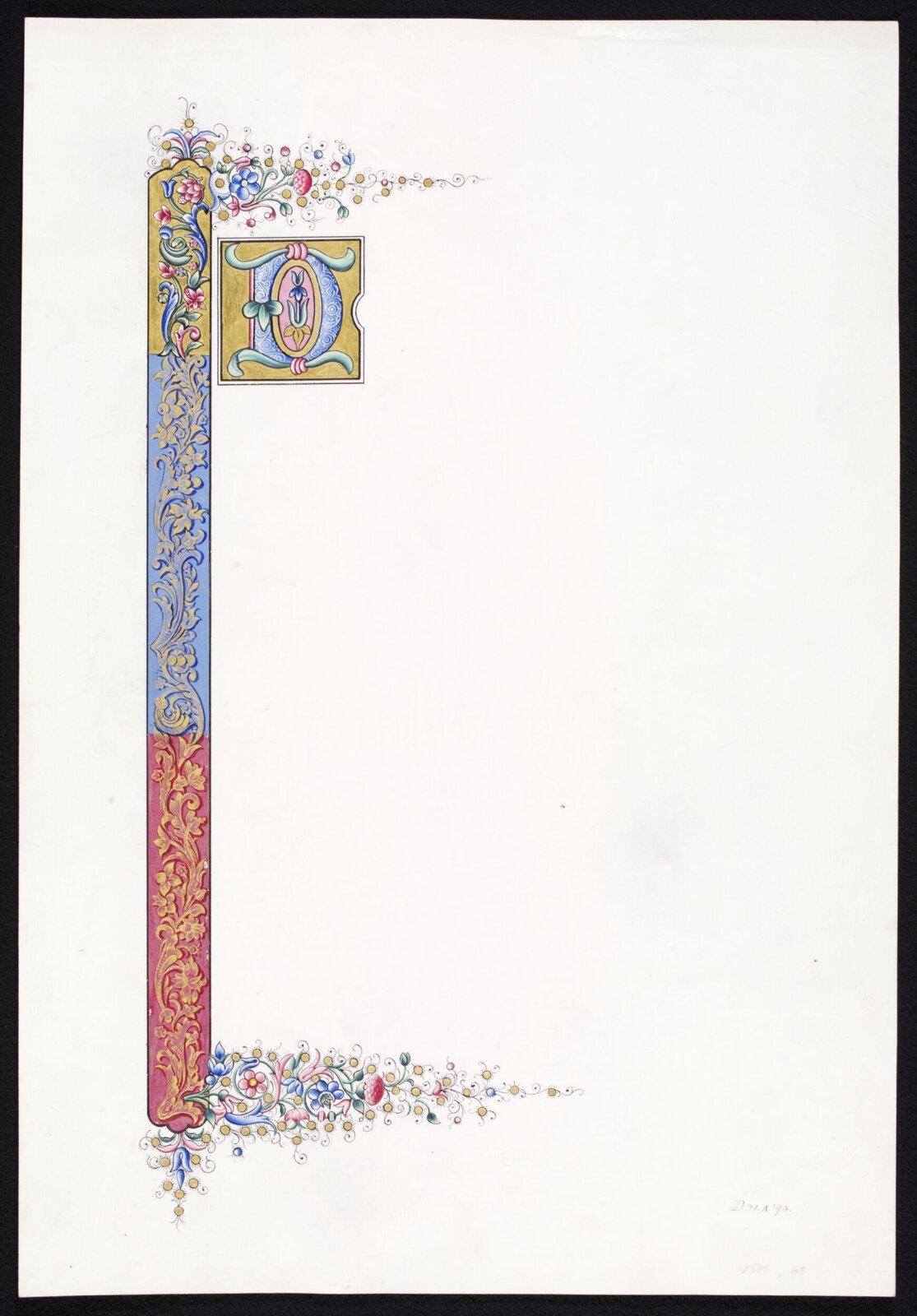 Illumination copied after medieval models, C. Barison, before 1893