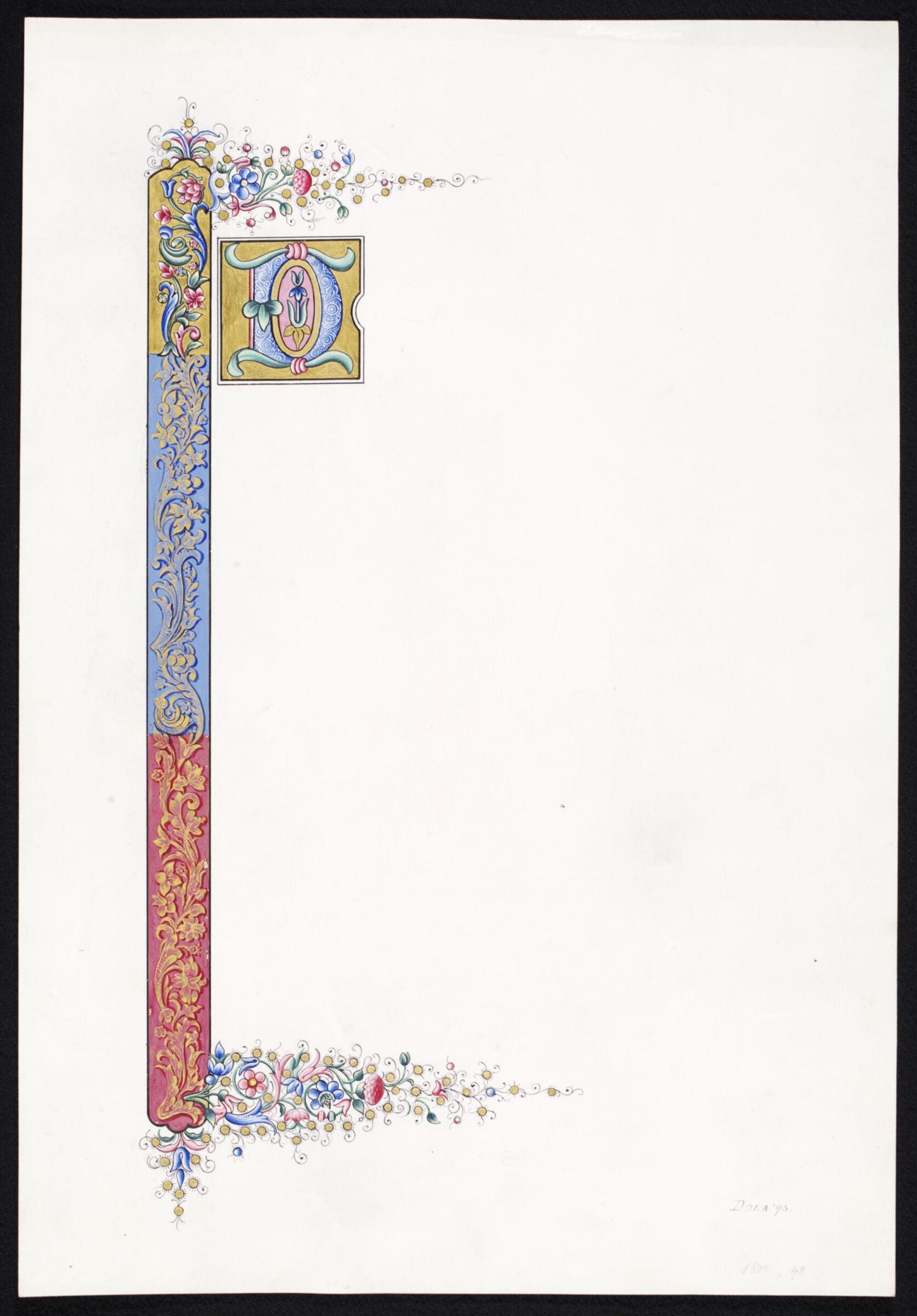 Illumination copied after medieval models, C. Barison, before 1893